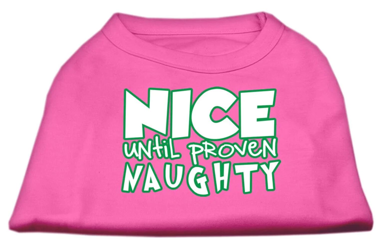 Mirage Pet Products 51-180 MDPR Nice Until Proven Naughty Screen Print Pet Shirt Purple, Medium