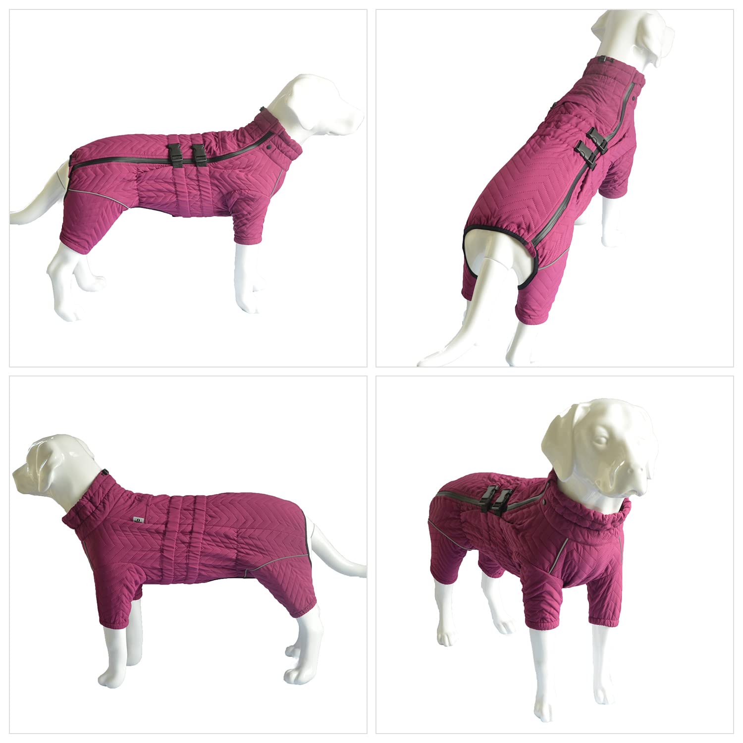 Warm Double Layers Dog Vest - 4 Legs Covered Windproof Waterproof Reflective Coat, Outdoor Skating Costume For Small Medium Larg