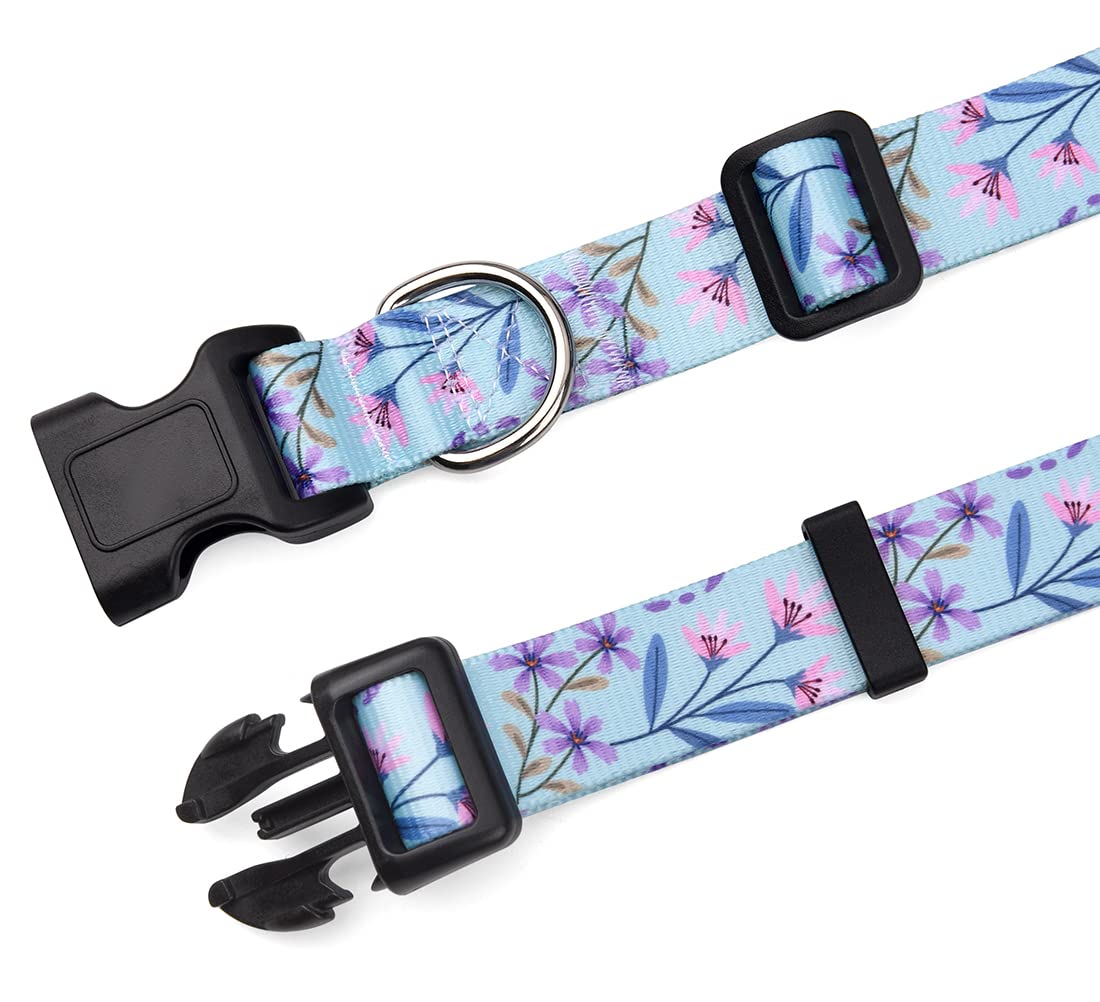 Hqyddmi Halloween Dog Collar With Pumpkin Bat Cats, Ghosts Print, Soft Comfortable Adjustable Collars For Small Medium Large Dogs(Halloween,L)