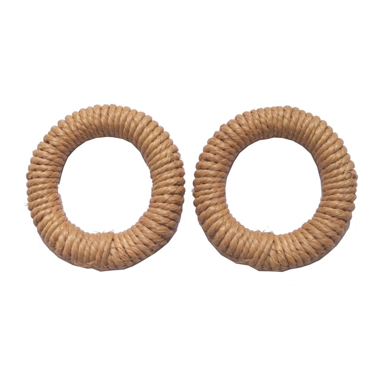 Munjban Hoop Toy For Small Pets, Size 10X2 Cm, Set Of 2 No, Brown Color