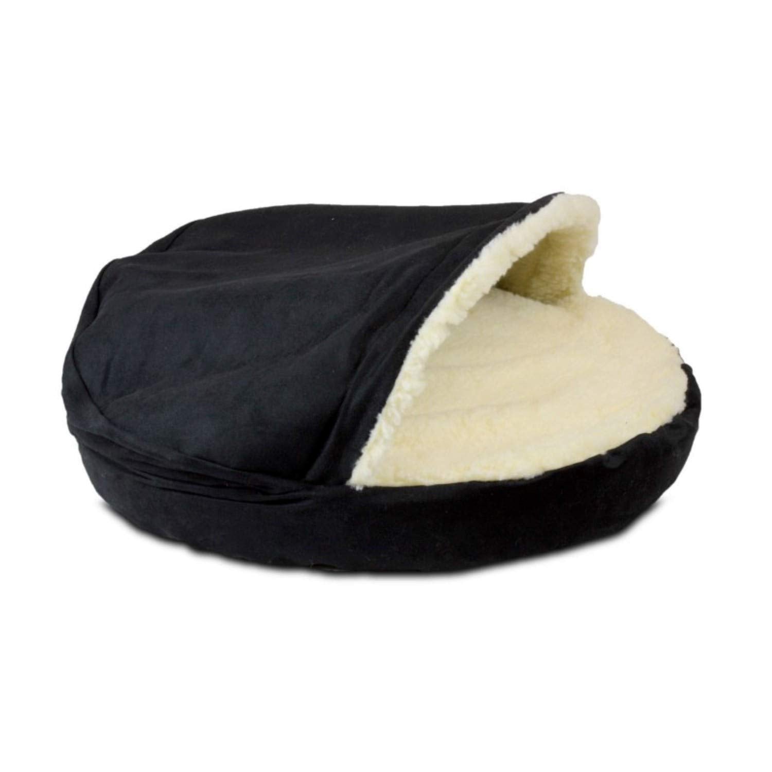 Snoozer Luxury Orthopedic Cozy Cave Pet Bed, Large, Black