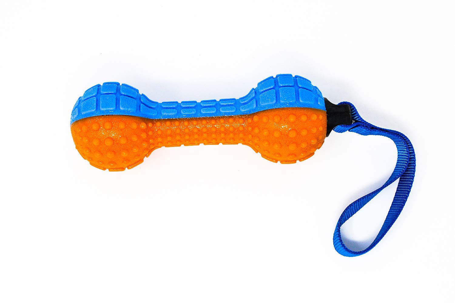 Black Dog Squeaky Dumbbell Natural Rubber DogS Teething And Training Chew Interactive Toy With Handle For All Breeds Dogs Small