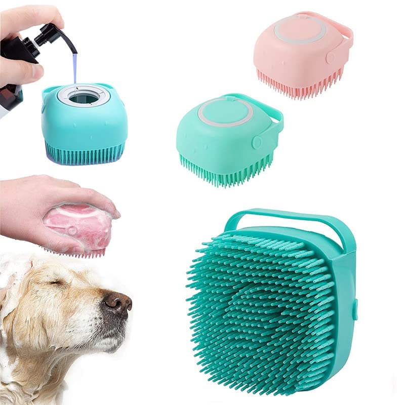 Wlofin Dog Brush, Pet Grooming Brush, Dog Bath Brush For Washing & Bathing, For Labrador, German Shepherd, Golden Retriever,