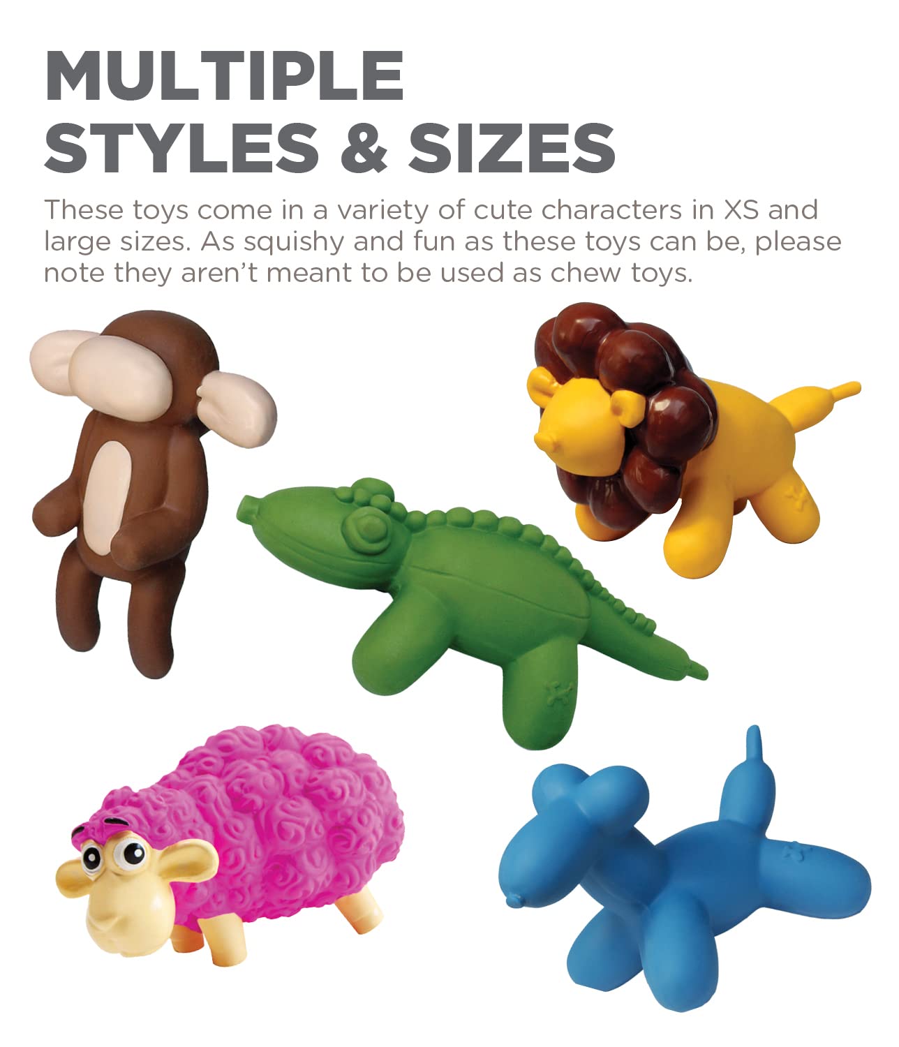 Outward Hound Latex Rubber Balloon Gator Squeaky Dog Toy, Large