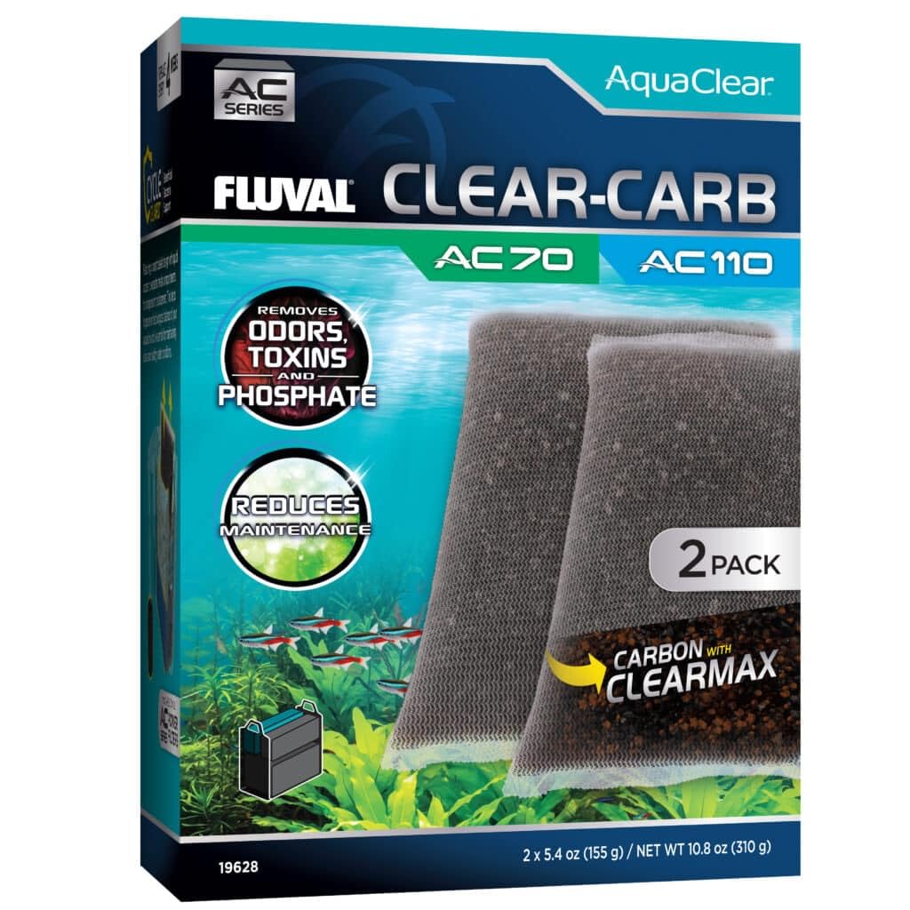 Fluval - Clear for AC70/AC110 Power Filter, 10.8 oz / 310 g, 2-Pack - Improves Fish Health, for Use in Freshwater & Saltwater Aq