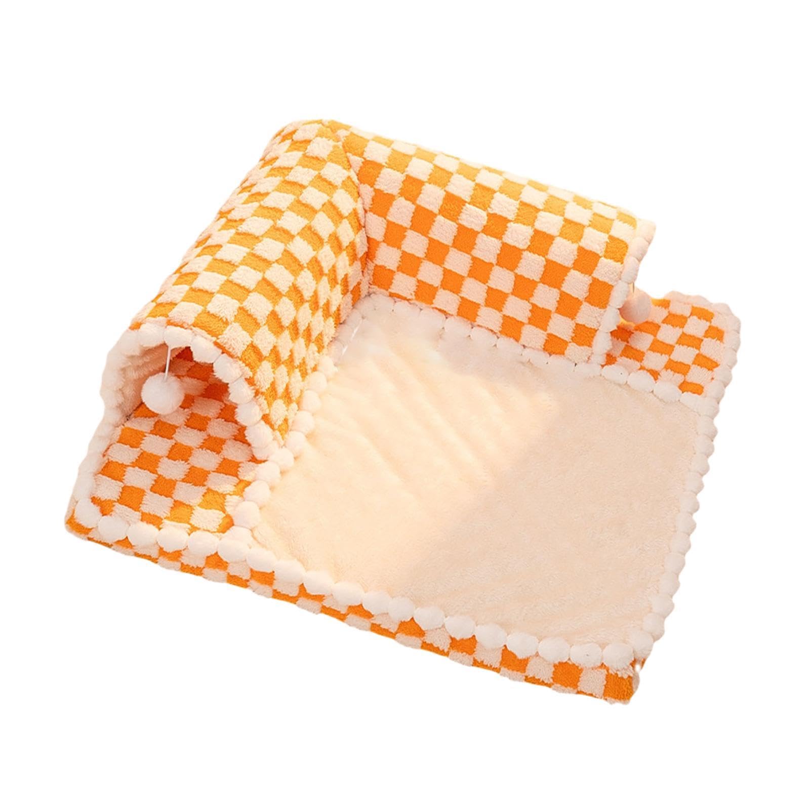 The Style Sutra 2 In 1 Cat Bed Play Tunnel With Ball Play Center For Small Medium Cats Bunny Orange S|Pet Supplies | Cat Supplie