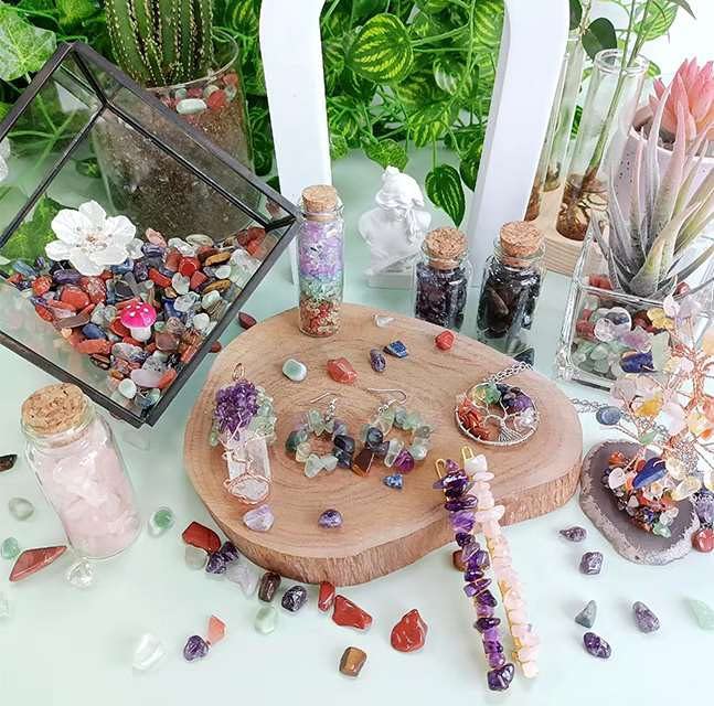 LAIDANLA Decorative Tumbled Gravel Fluorite Crystals Chip Polished Bulk Natural Gem Aquarium Gravel Rocks Pebbles Fish Tank Grav