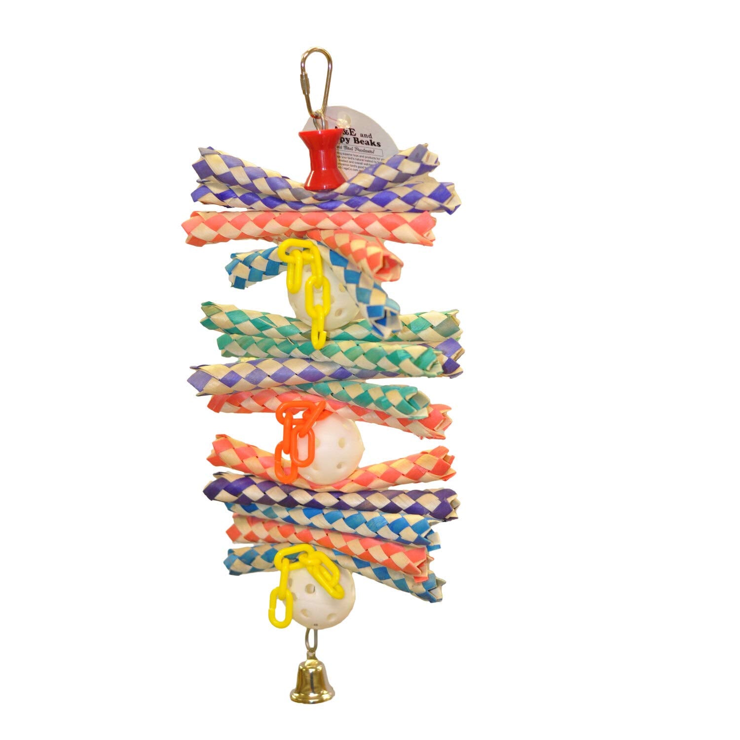 A&E Cage Co. 644019 USA Finger Stack Bird Toy, Medium, Blue