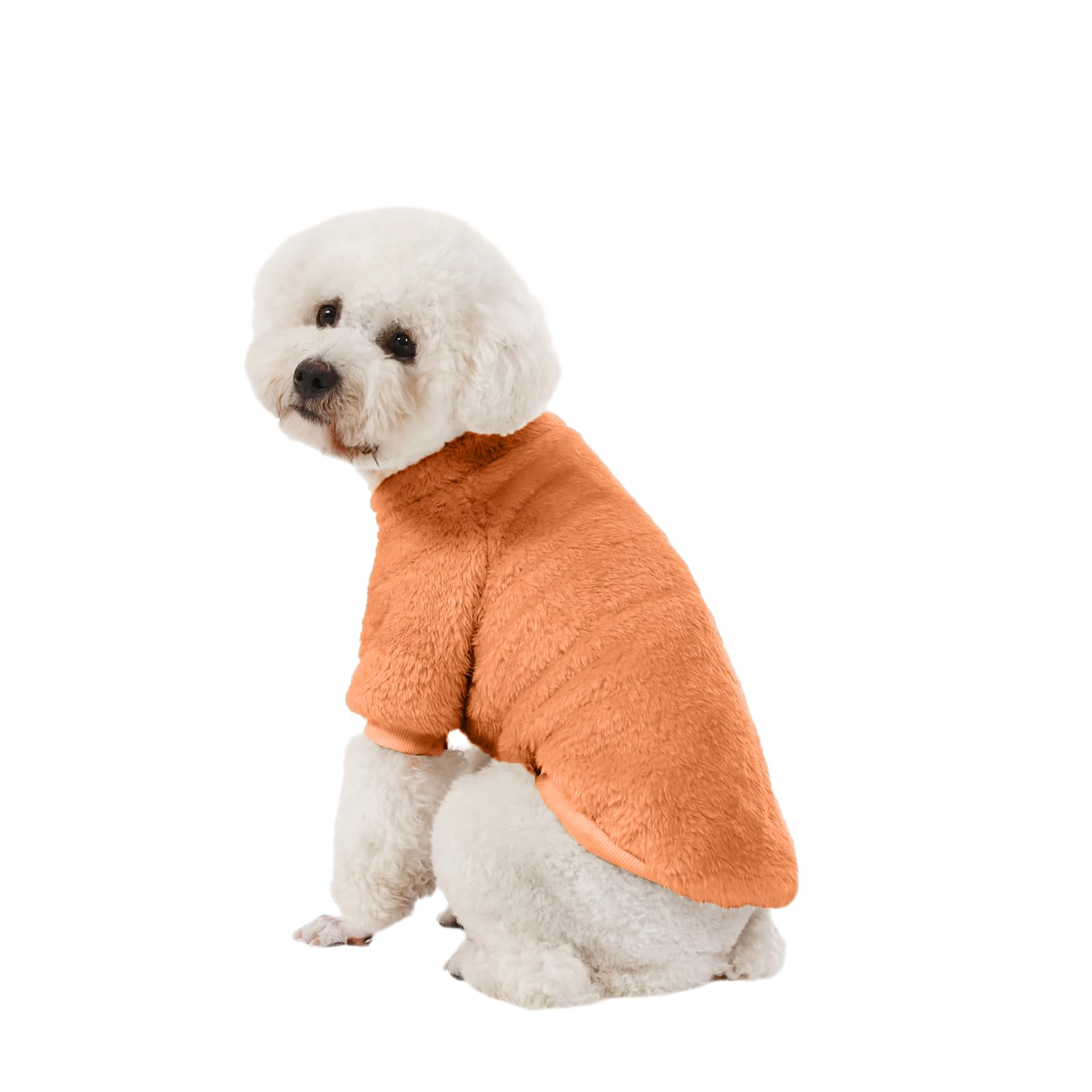 Kyaringtso Dog Sweater, 3 Pack Dog Sweaters For Small Dogs, Dog Clothes For Small Dogs Girl Boy, Ultra Soft And Warm Puppy Sweater Dog Coat For Winter Christmas (Orange+Coffee+Yellow, X-Small)