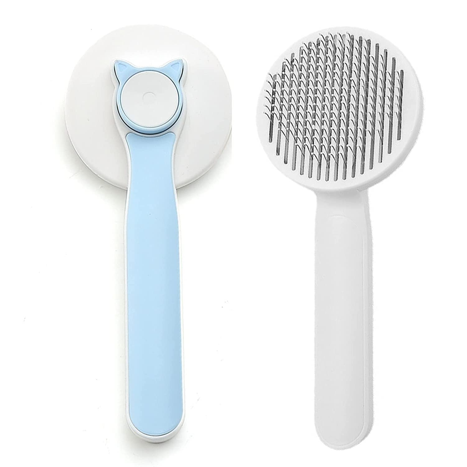 Hometic Pet Pumpkin Brush, Pet Grooming Self Cleaning Slicker Brush For Dogs Cats Puppy Rabbit, Cat Brush Grooming Gently Remove