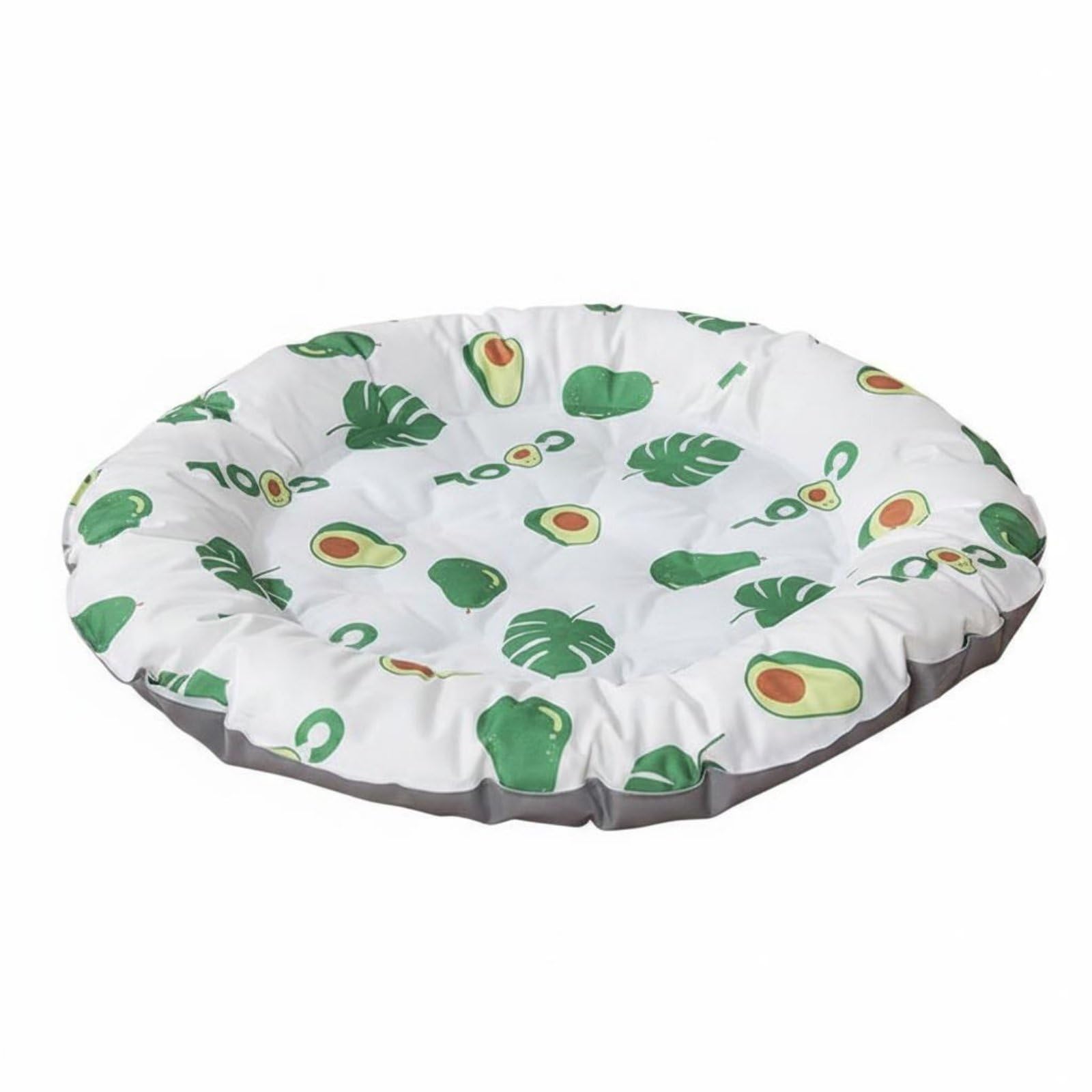 Merishopp Round Cooling Pet Bed Summer Use Feline Cooling Mat Soft Padded Rim for Hot Weather, Green, L | Pet Supplies | Small A