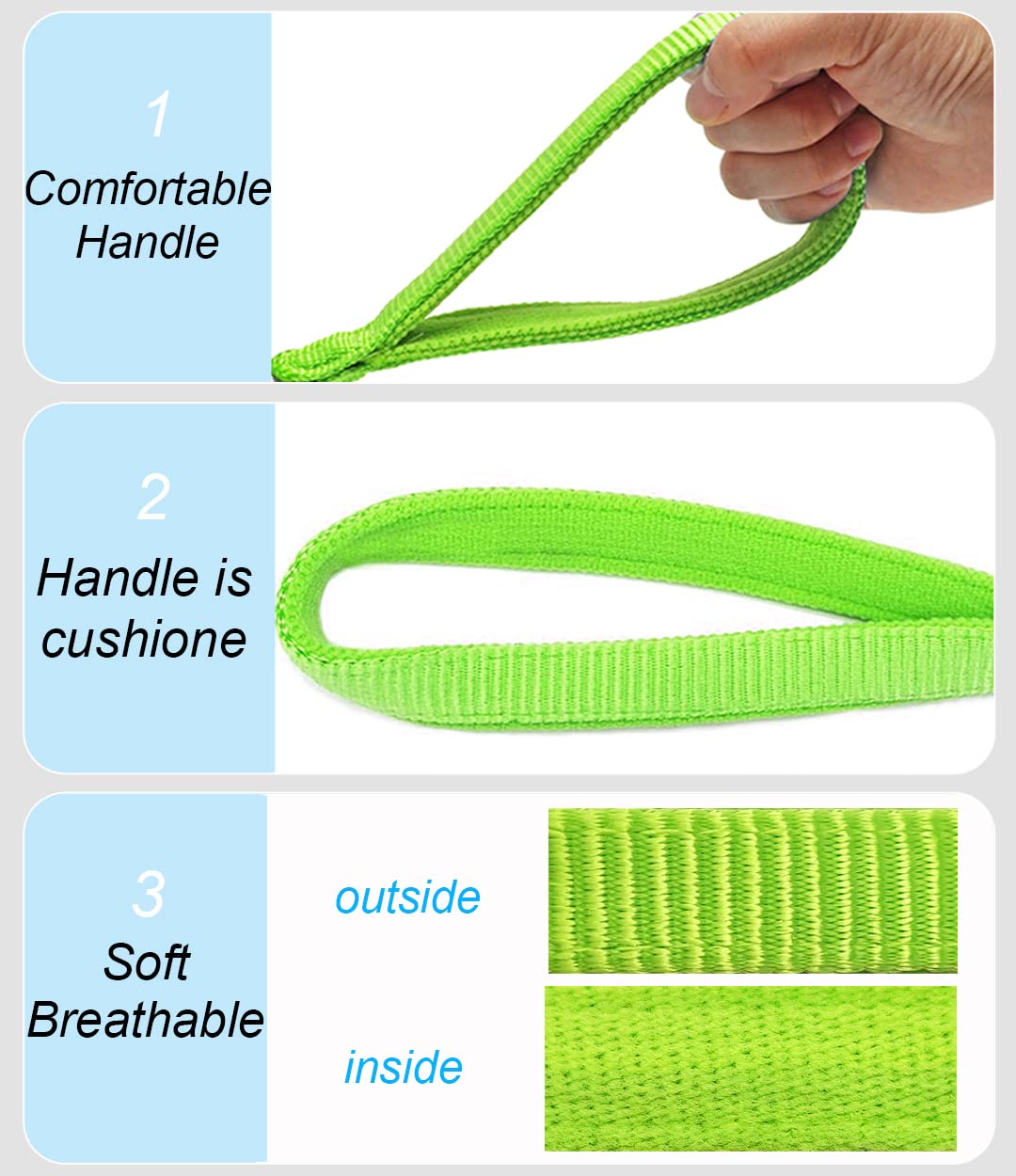 Mycicy 3/4/6/10 Ft Reflective Dog Leash, Nylon Rope Braided Heavy Duty Dog Training Leash For Large Medium Small Dogs Walking Lead (Green 6Ft)