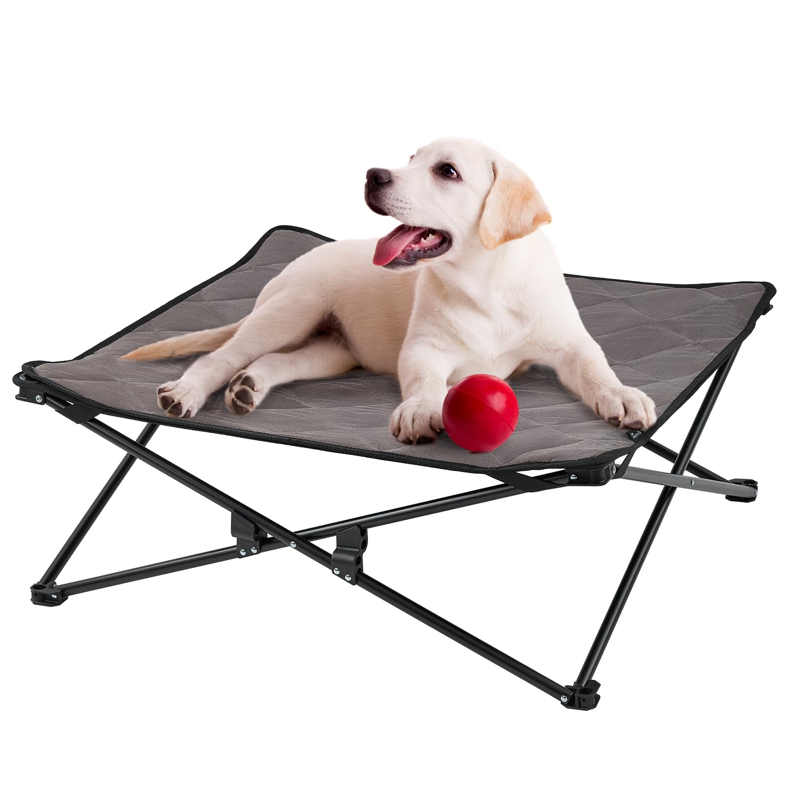 Kingcamp Elevated Dog Bed For Medium Dogs, Raised Outdoor Indoor Portable Cooling Cot Lifted Pet Hammock Off Ground With Washabl