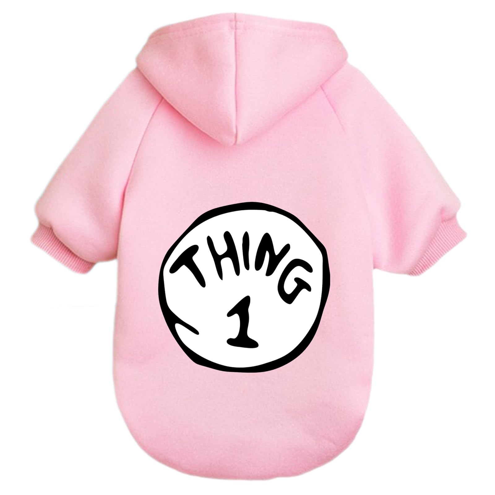 Cayxatiu Dog Hoodie Pet Clothes For Small Dogs Thing 1 Printed Hoodies Medium Puppy Hooded Sweatshirt Pullover Outfit(Pink,L)