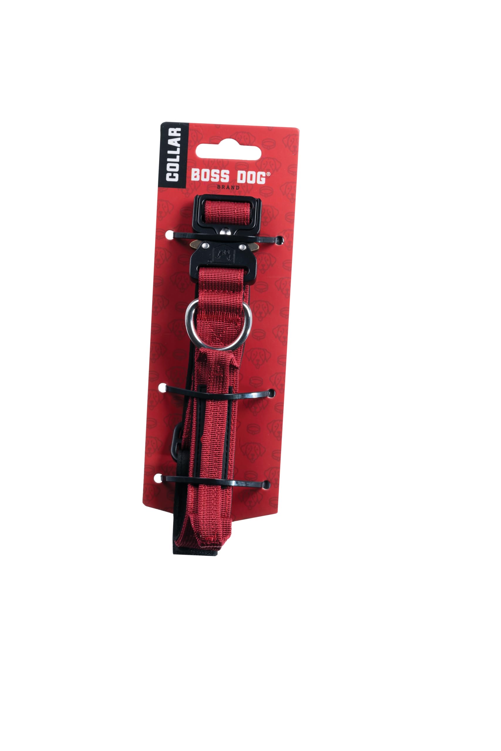 Boss Dog Tactical Collar, Red, Small