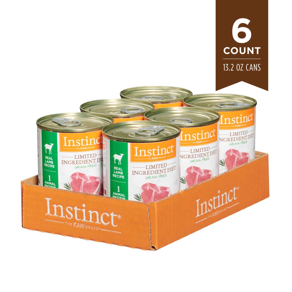 Instinct Limited Ingredient Diet, Wet Canned Dog Food, Grain Free - Real Lamb, 13.2 oz. Cans (Pack of 6)
