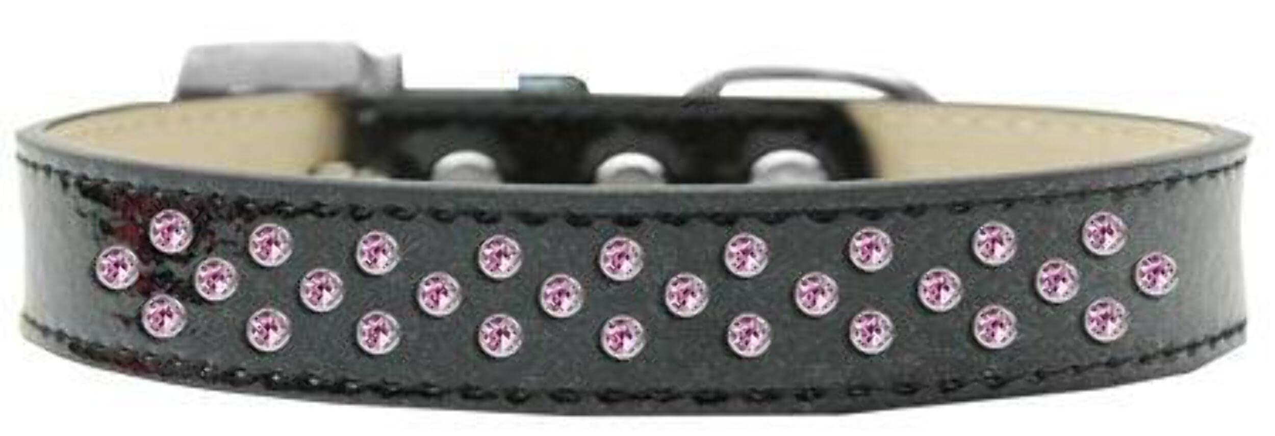 Mirage Pet Products Sprinkles Ice Cream Dog Collar with Light Pink Crystals, Size 16, Red