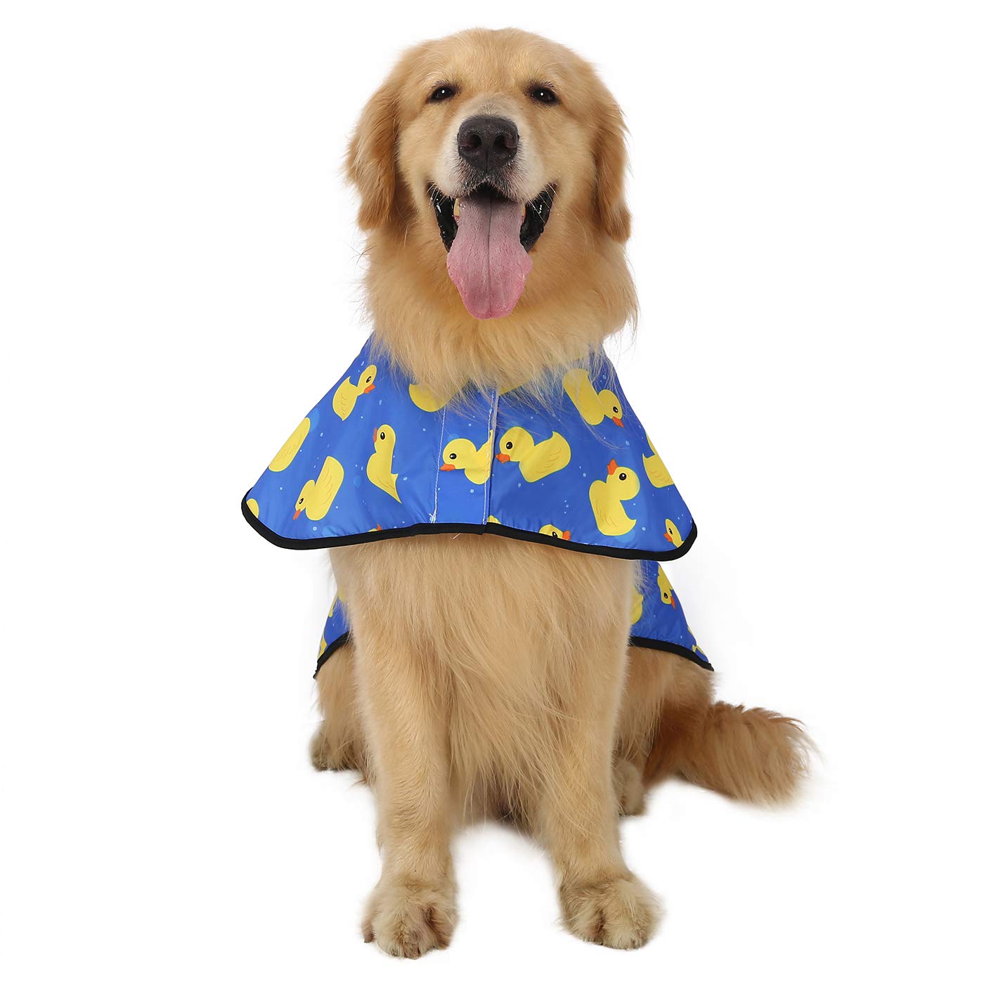 Hde Dog Raincoat Hooded Slicker Poncho For Small To X-Large Dogs And Puppies Camo - L