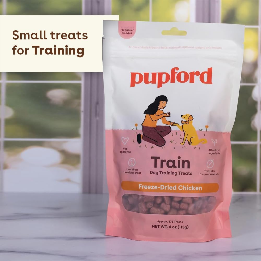 Pupford Freeze Dried Training Treats for Dogs & Puppies, 1800+ Limited Ingredient Bites (1lb Chicken Bundle)
