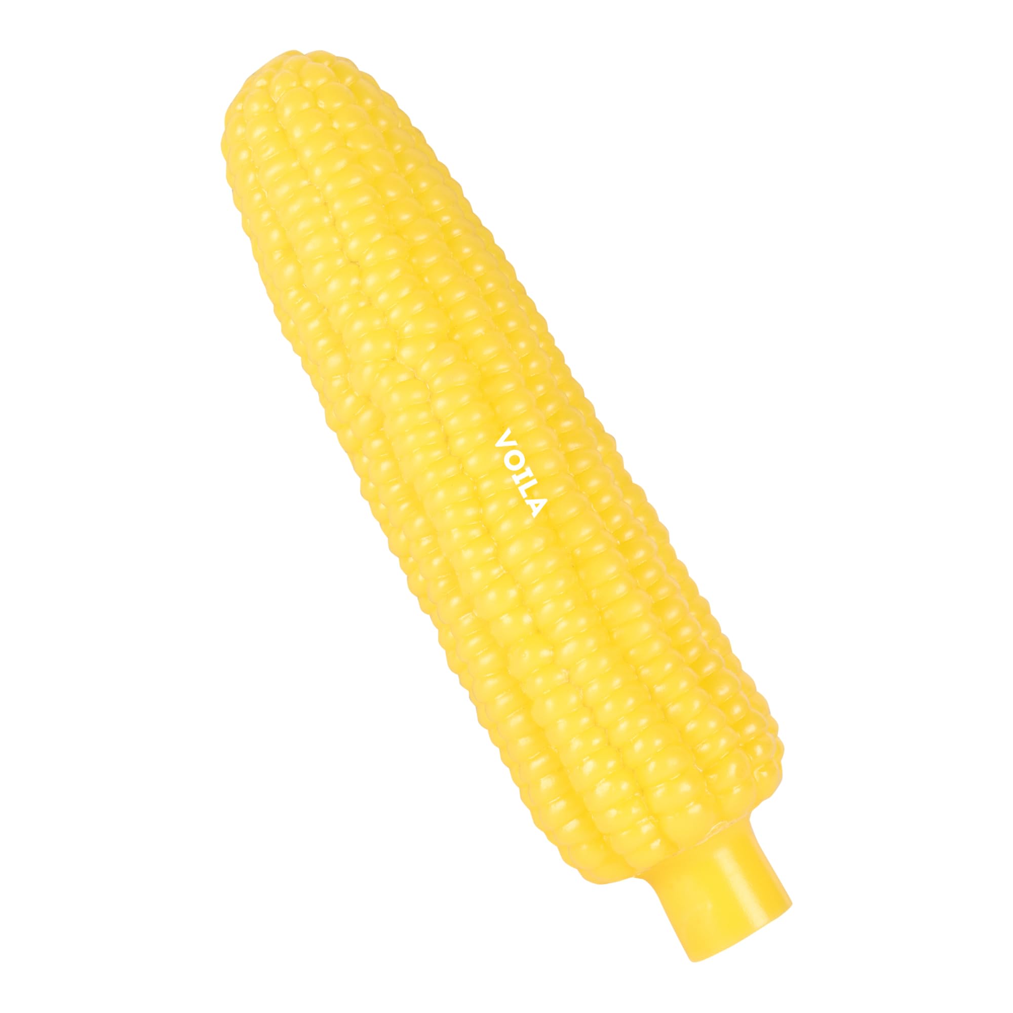 Voila Corn Shaped Dog Toy, Durable & NonToxic Pet Chew Toy For Dogs, Squeaky Corn Toy For Playtime, Safe, LongLasting Rubber T