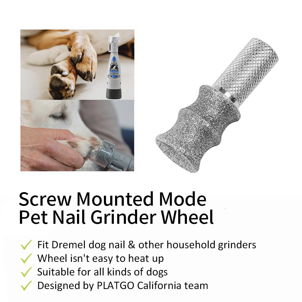 Platgo Classc+80 Diamond Dog Nail For Dremel, Screw-Mounted Mode Nail Dremel Tool For Dogs, Especially Suitable For Long-Haired