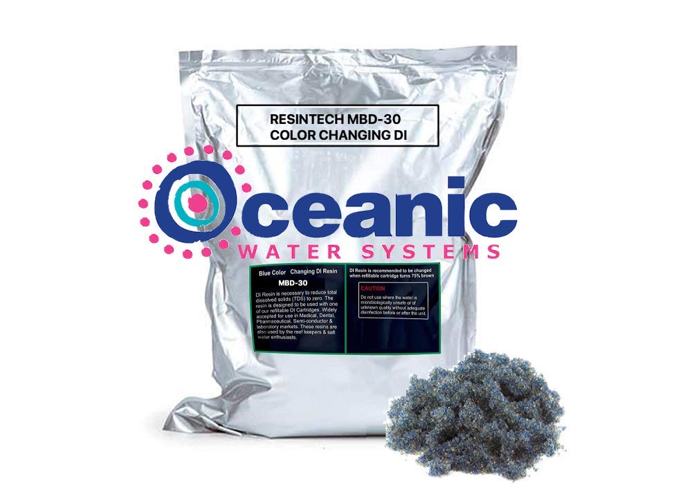 Resintech MBD-30 Color Changing DI Resin - 7.5 Pounds for Deionization - Ideal for Water Purification