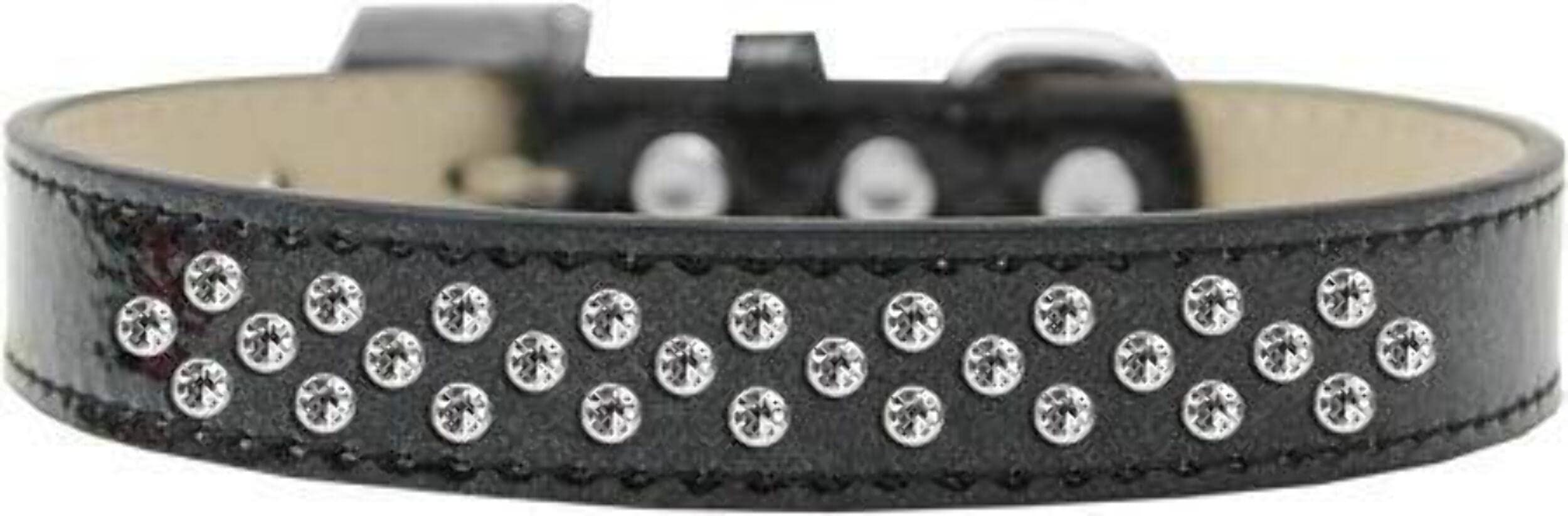 Mirage Pet Products Sprinkles Ice Cream Dog Collar with Clear Crystals, Size 16, Gold