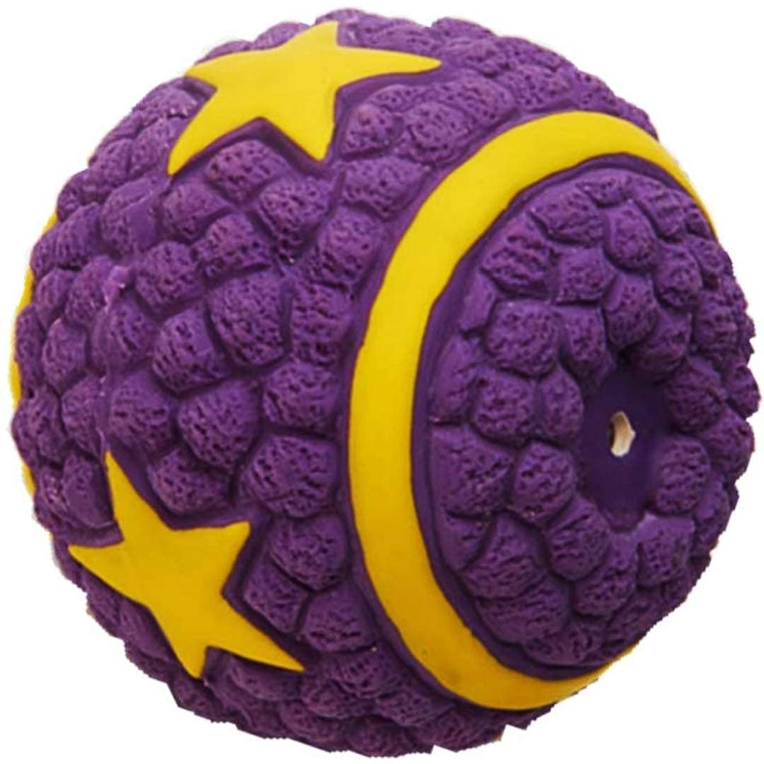 Pups&Pets Latex Star Ball Squeaky EETOYS Toy for Puppies & Small Dogs (Pack of One, Size  Small)