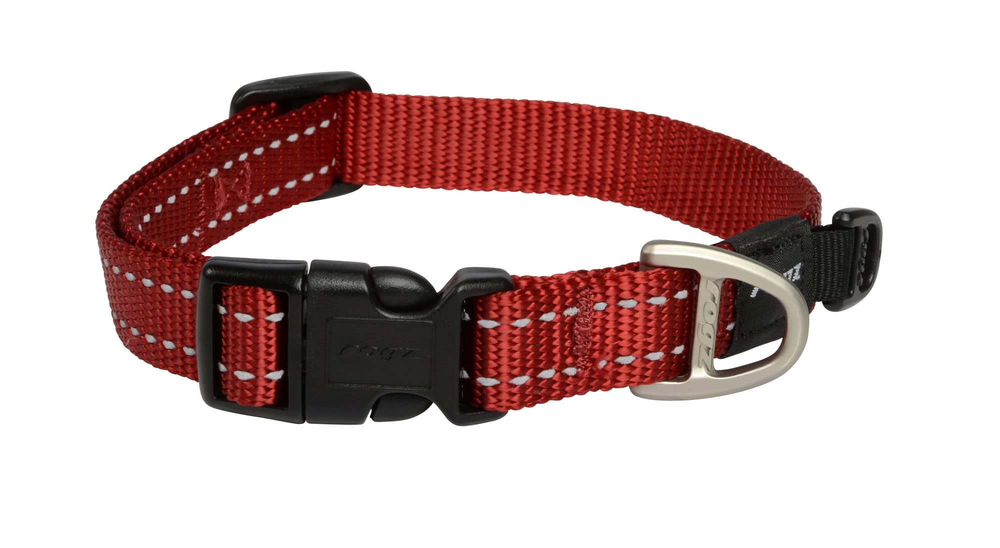Reflective Dog Collar For Medium Dogs, Adjustable From 12-17 Inches, Red