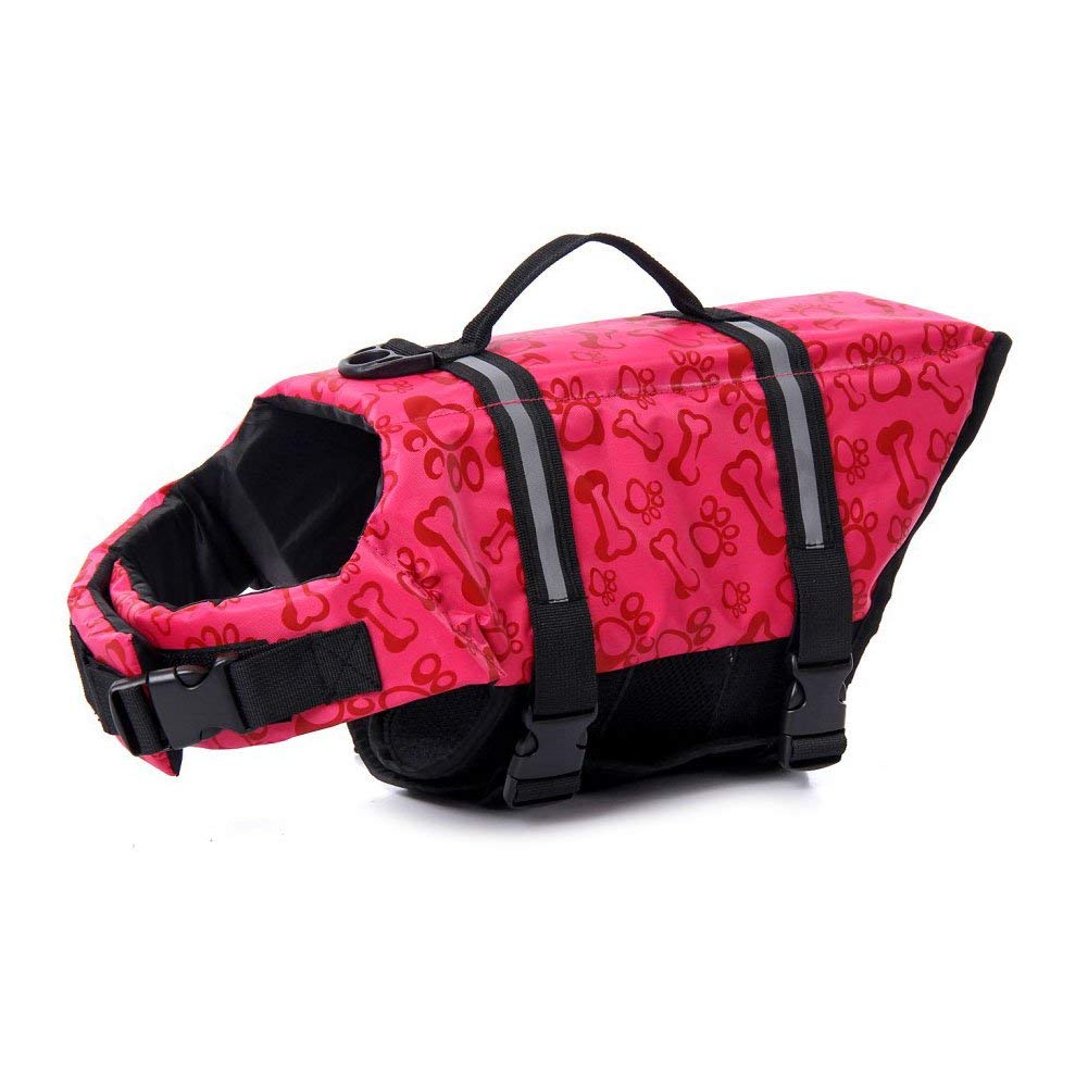 Tesoon Pet Dog Doggy Life Jacket Puppy Preserver Lab Swimwear With Belt