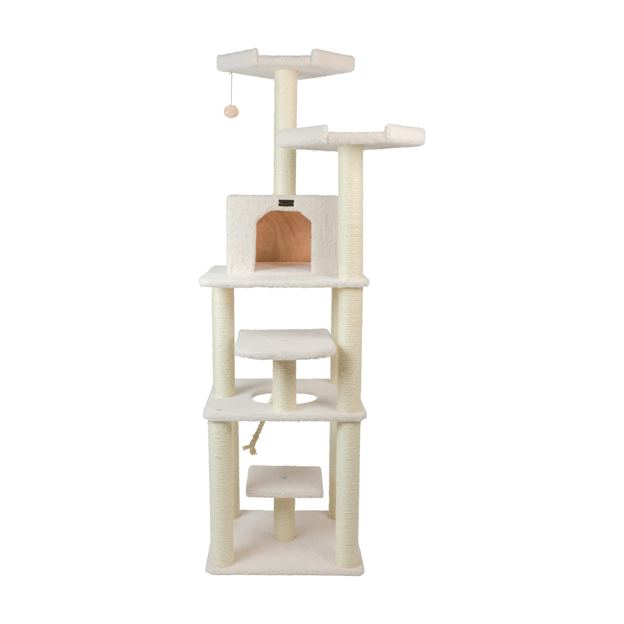 Armarkat Cat Tree Model B7801, Alabaster, 32''(L)X27''(W)X78''(H)