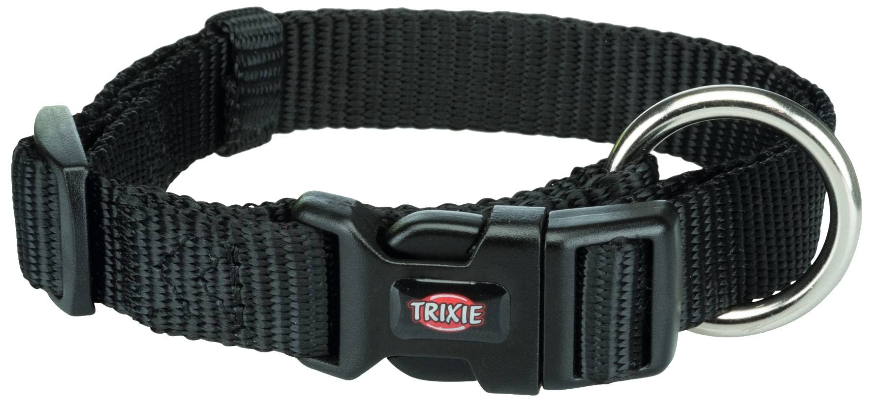 Premium Adjustable Dog Collar For Medium Large Dogs, ML 3555Cm, 20Mm Durable Nylon Pet Collar With Strong Buckle, Jet Black, E