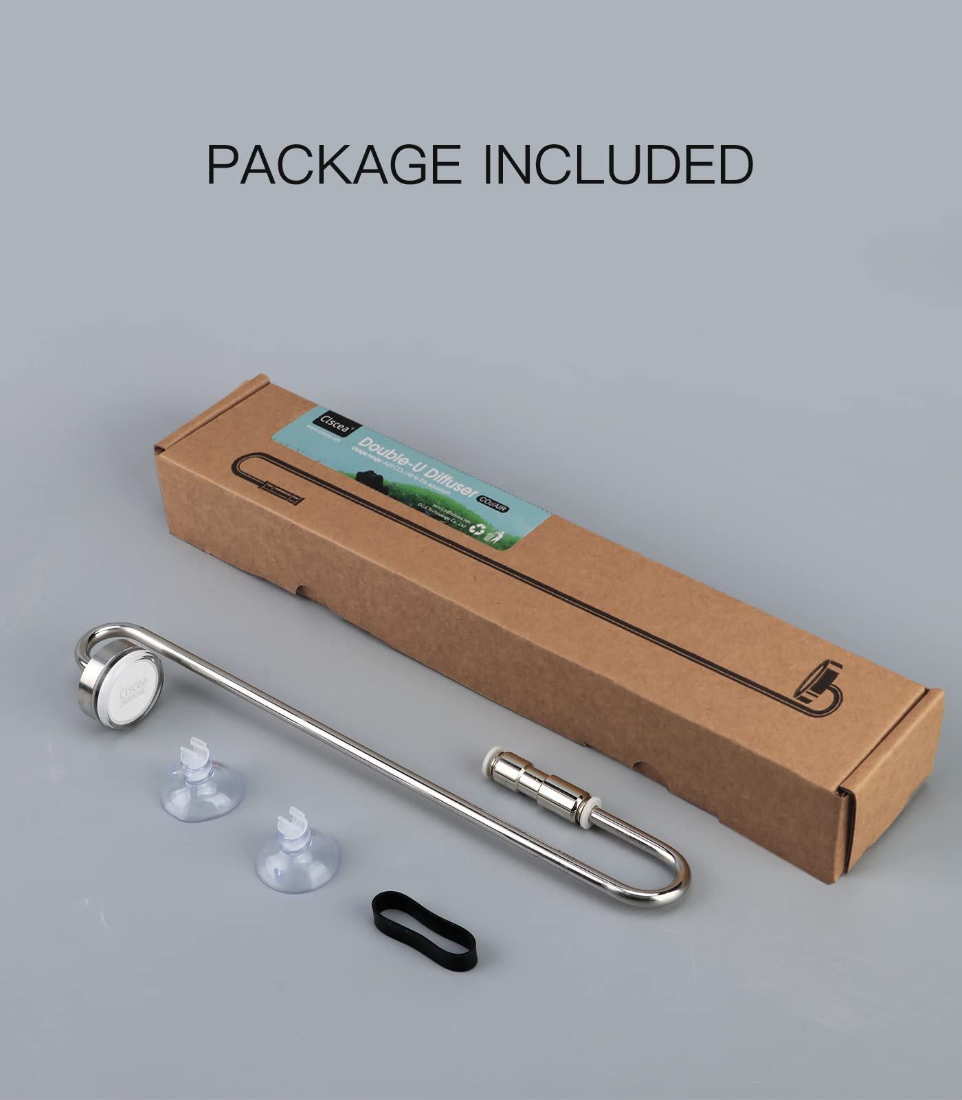 Clscea Aquarium Stainless Steel Co2 Diffuser Atomizer With Integrated Check Valve, Dc300-25