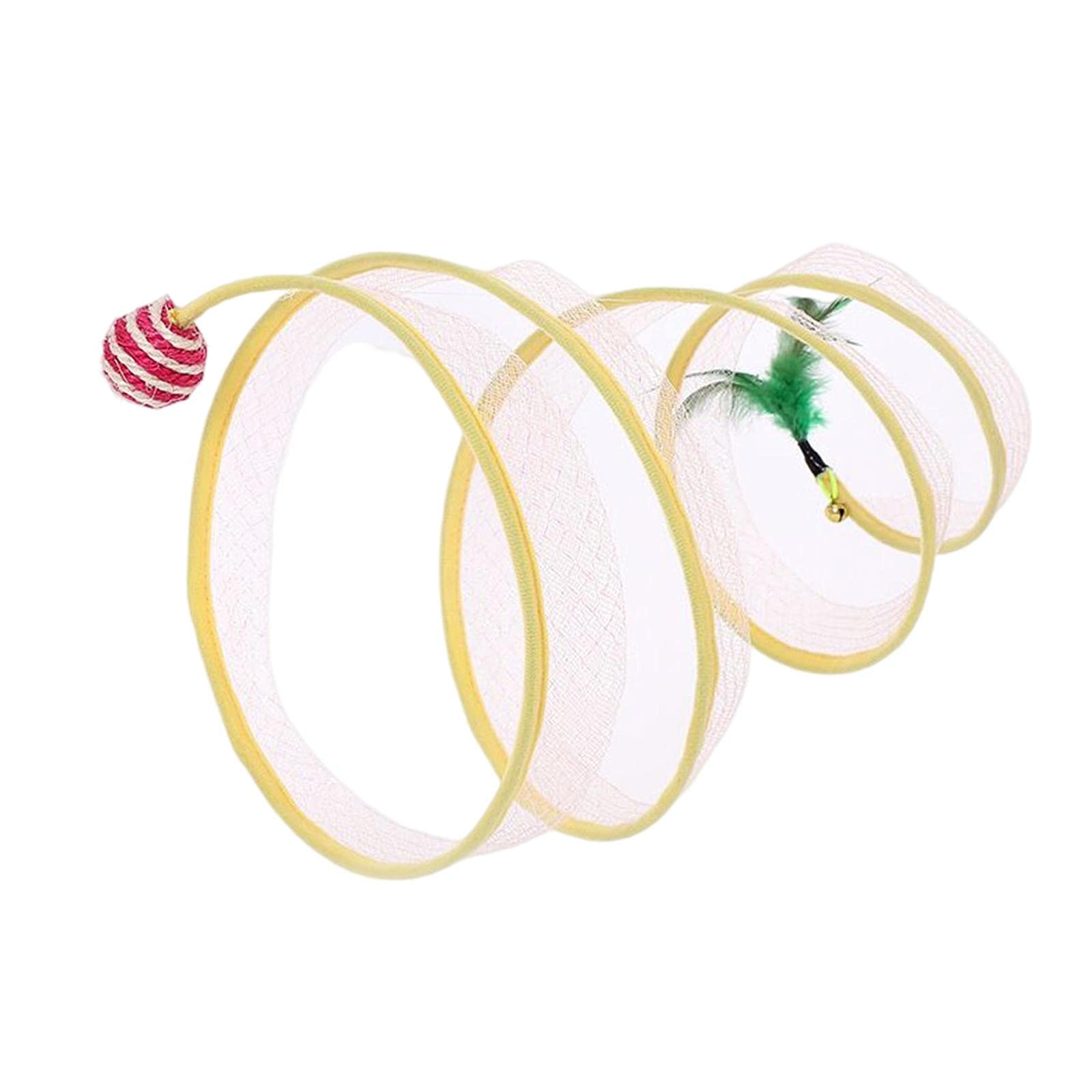 Ecomistiq Cat Tunnel Tube Collapsible Pet Interactive Toy For Puppy Supplies Sisal Round| Toys| |Pet