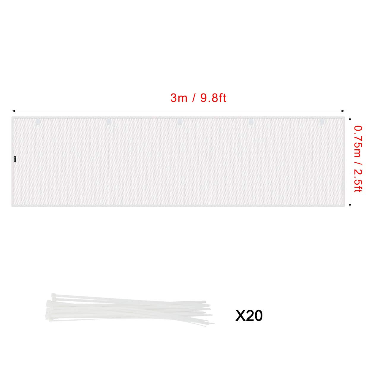 CM Child Safety Rail Net Balcony Protective Net Stair Railing Proof Mesh Banister Safety Guard with Zip Ties for Protect Baby Pe
