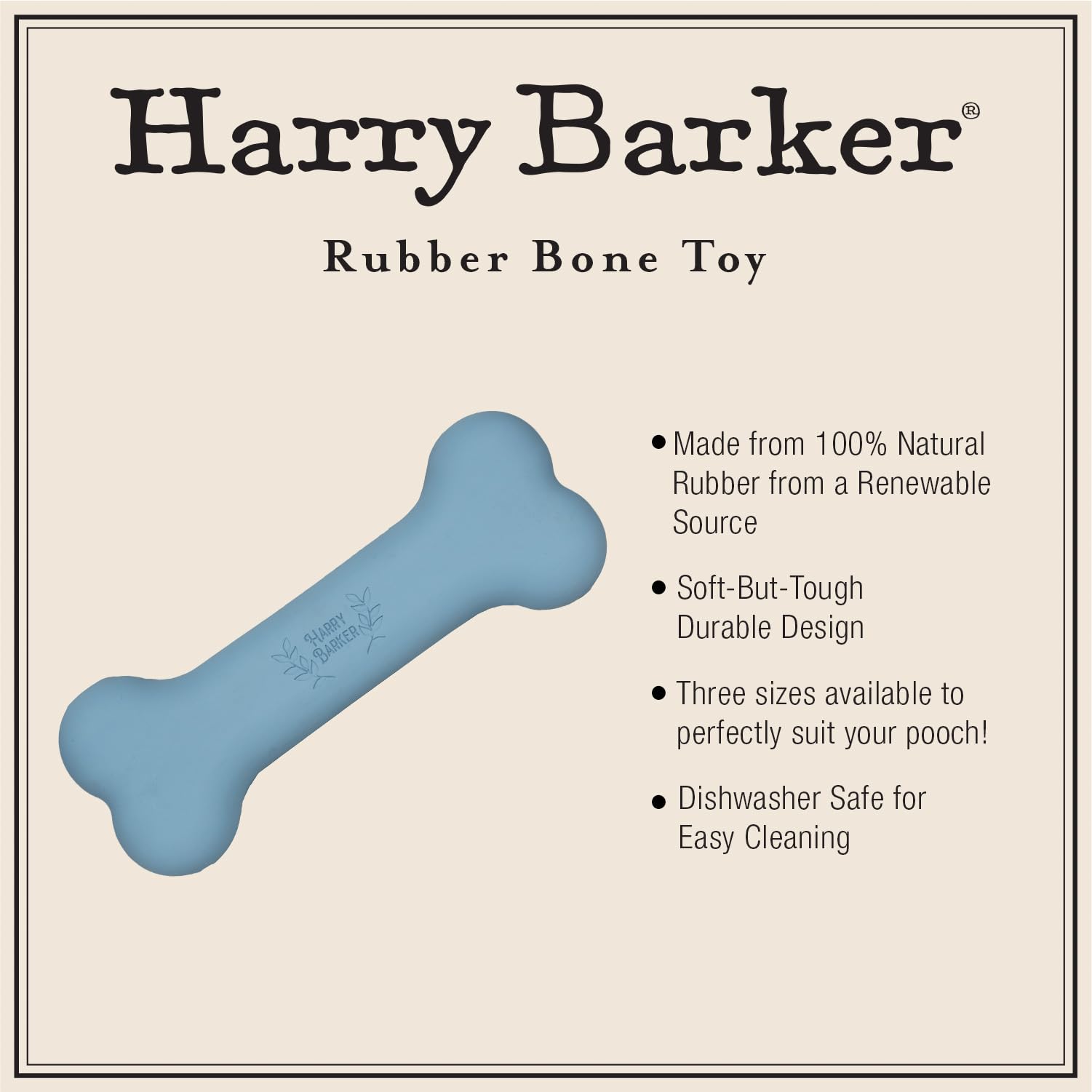 Harry Barker Rubber Balls And Rubber Chew Stick, Rubber Bone For Dogs - Large Bone