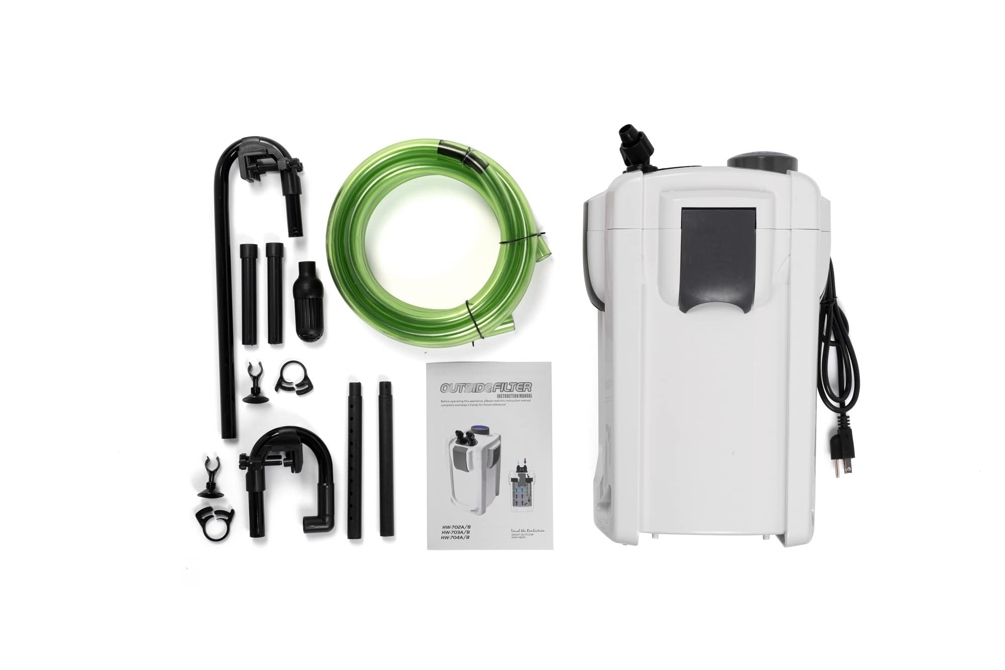 CNZ HW-703B Canister Aquarium Filter 370GPH with Media Kits - White