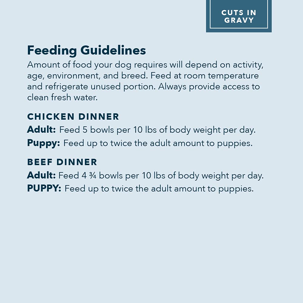 Amazon Brand - Wag Wet Dog Food Cups, Chicken & Beef in Gravy Variety Pack, 3.5oz, 12 pack