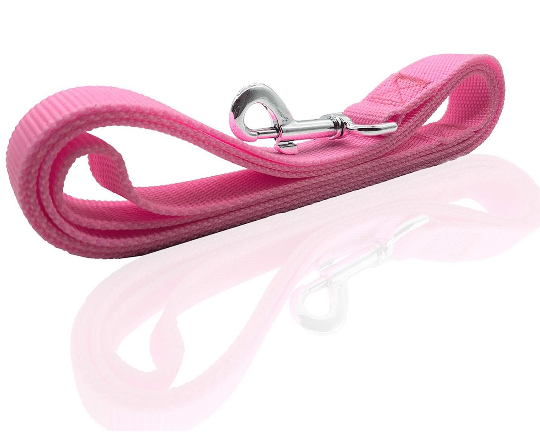 Nylon Dog Leash 16 Feet Long, Walking Training Dog Leashes For Medium Large Dogs(1'' X 16 Ft, Pink)