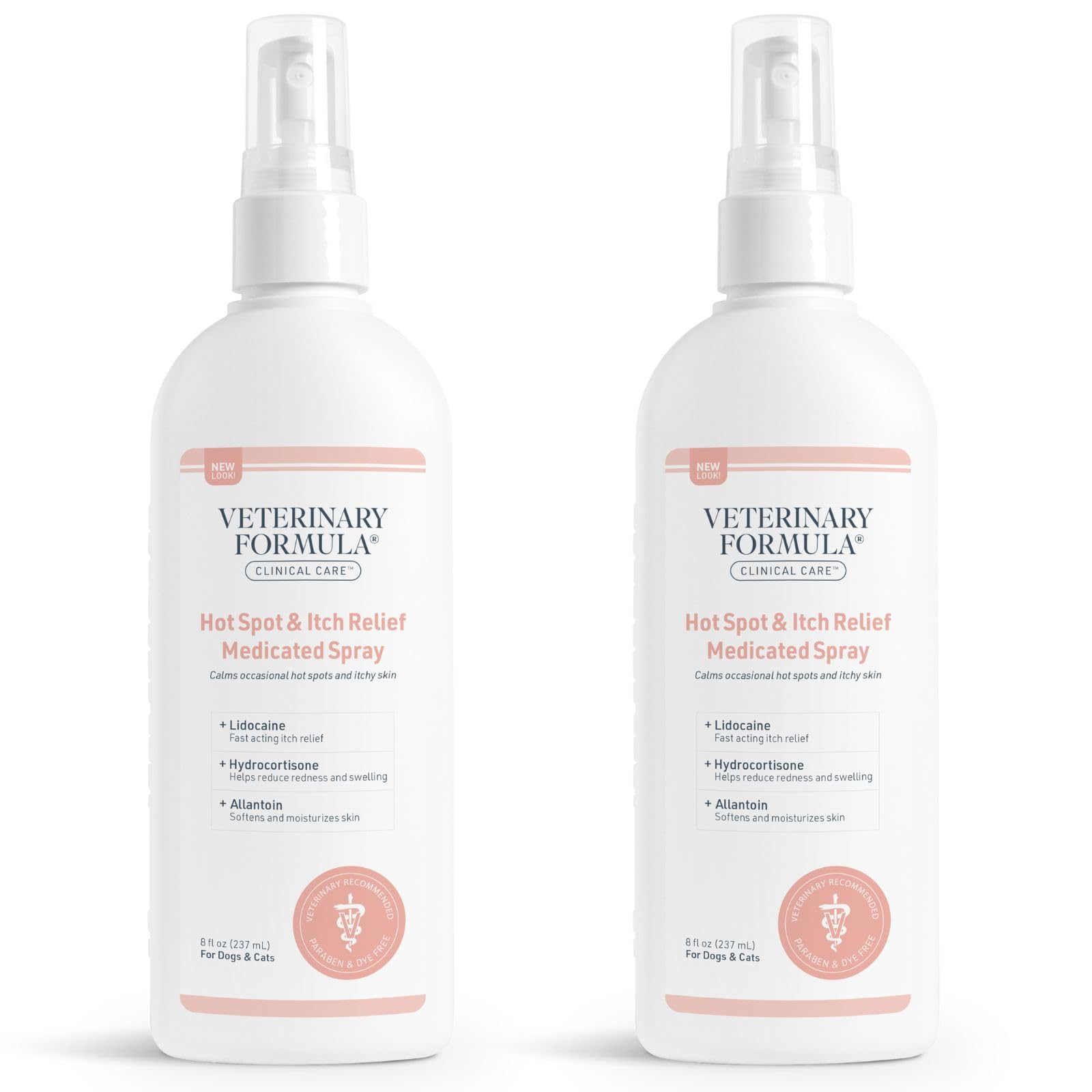 Veterinary Formula Clinical Care Hot Spot & Itch Relief Medicated Spray, 8oz - Easy to Use Spray for Dogs & Cats - Helps Allevia