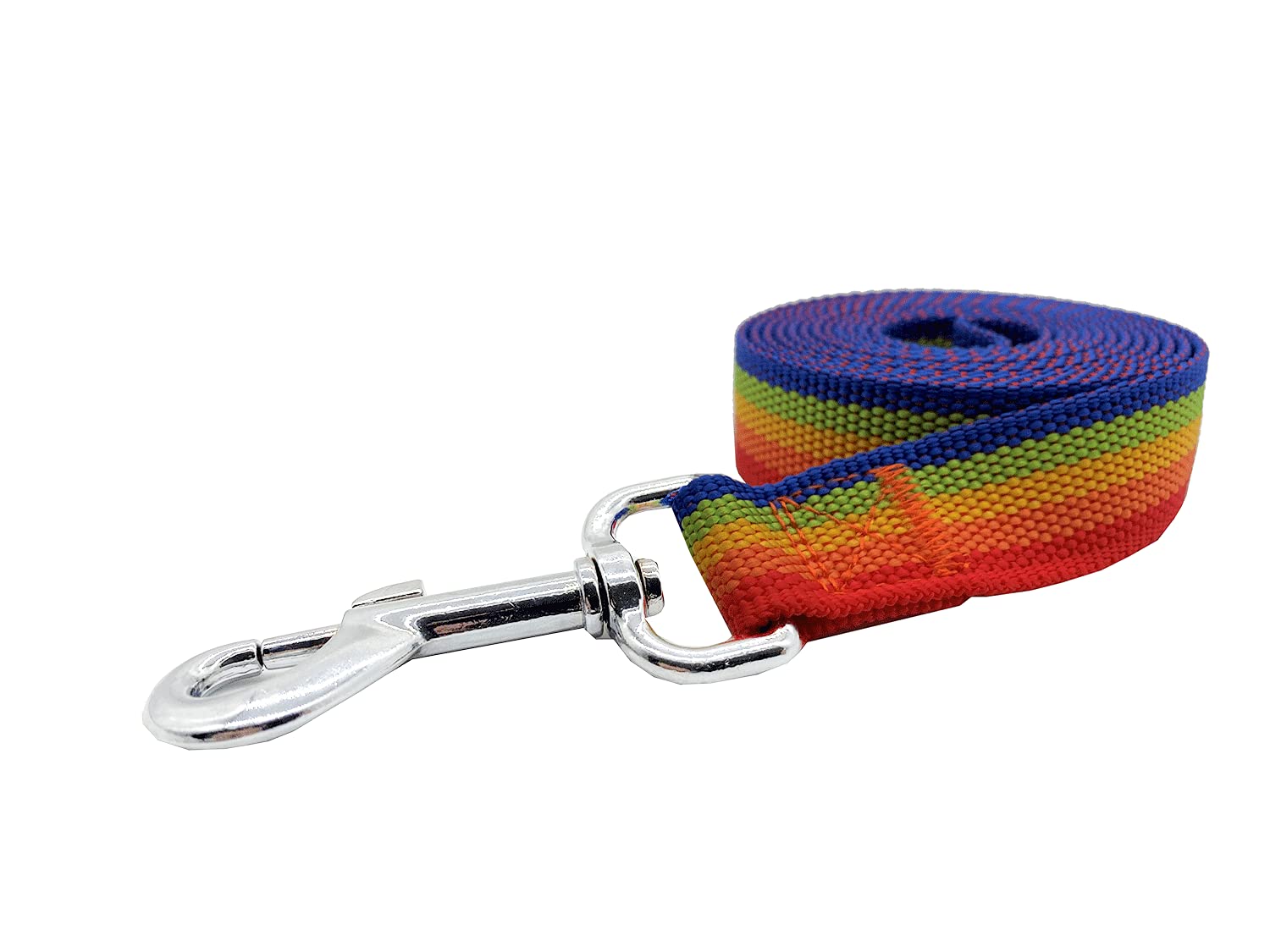 Strong Durable Nylon Dog Training Leash, Traction Rope, 4Ft /5 Foot /6 Feet Long, 5/8 Inch 3/4 Inch 1 Inch Wide, For Small And Medium Dogs (5/8'' X 6 Ft, Rainbow)