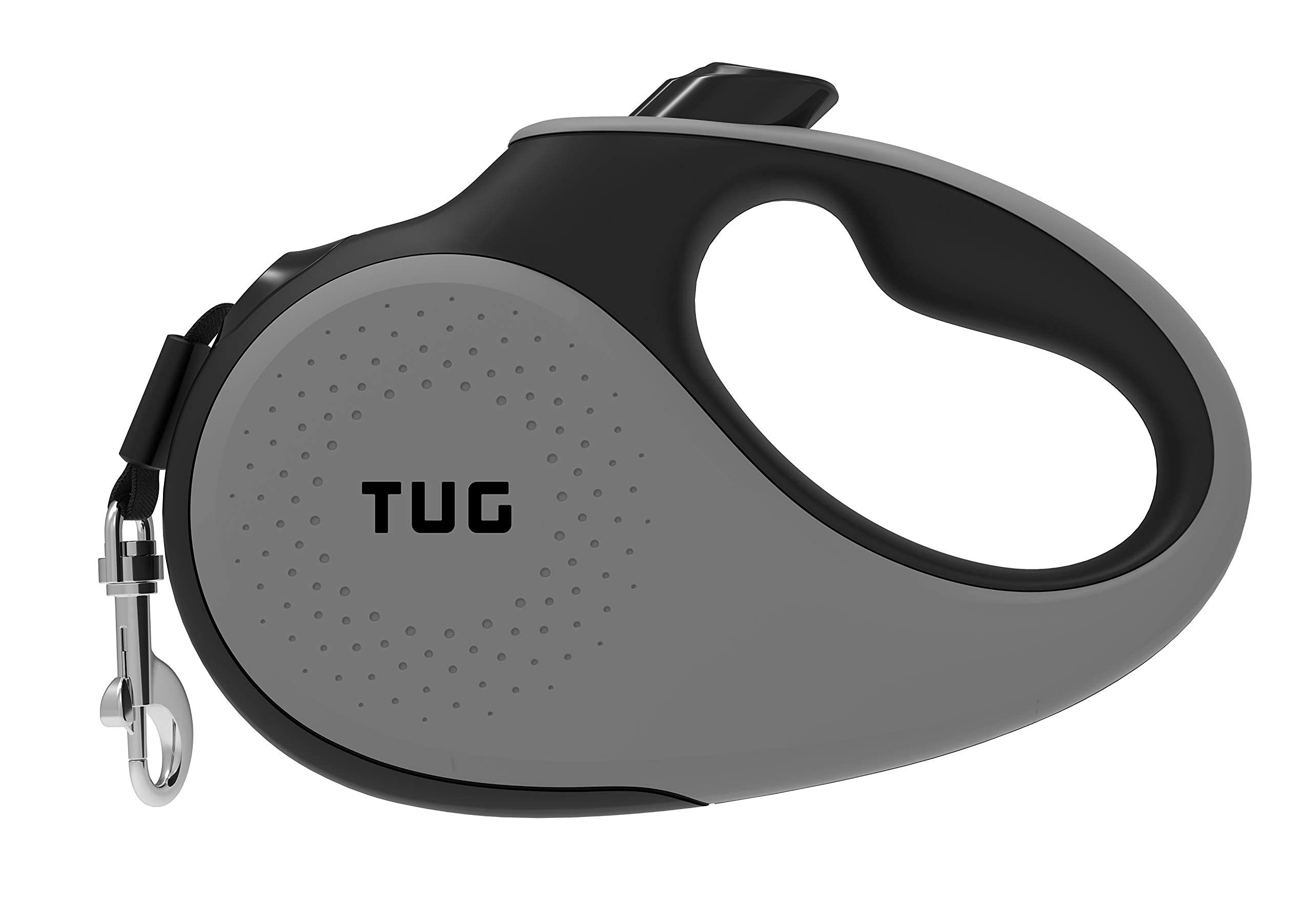 Tug 360 Tangle-Free Retractable Dog Leash With Waste Bag Dispenser (Small, Grey)