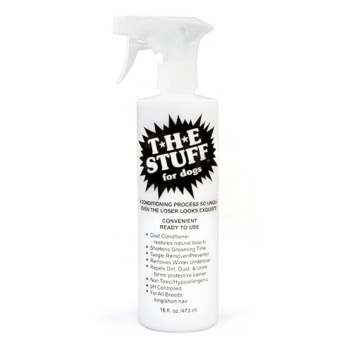 THE Stuff Leave-In Dog Conditioner & Detangler Spray, 16oz - Ideal for Managing Matted Hair, Top Rated Dog Grooming Solution