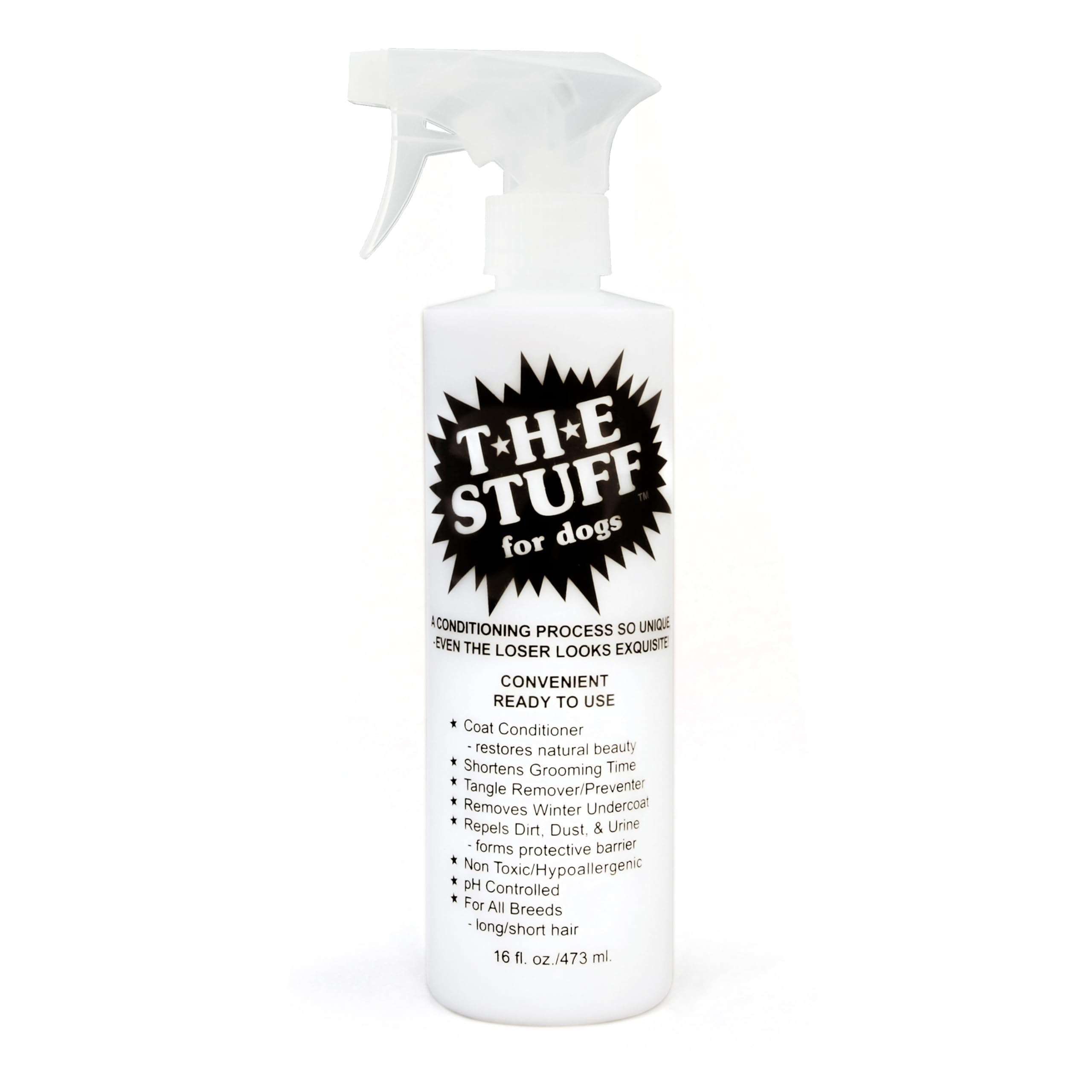 The Stuff Leave-In Dog Conditioner And Detangler Spray | 16Oz Ready To Use | Perfect Solution For Managing Matted Dog Hair | Top Rated Dog Detangling And Dematting Spray