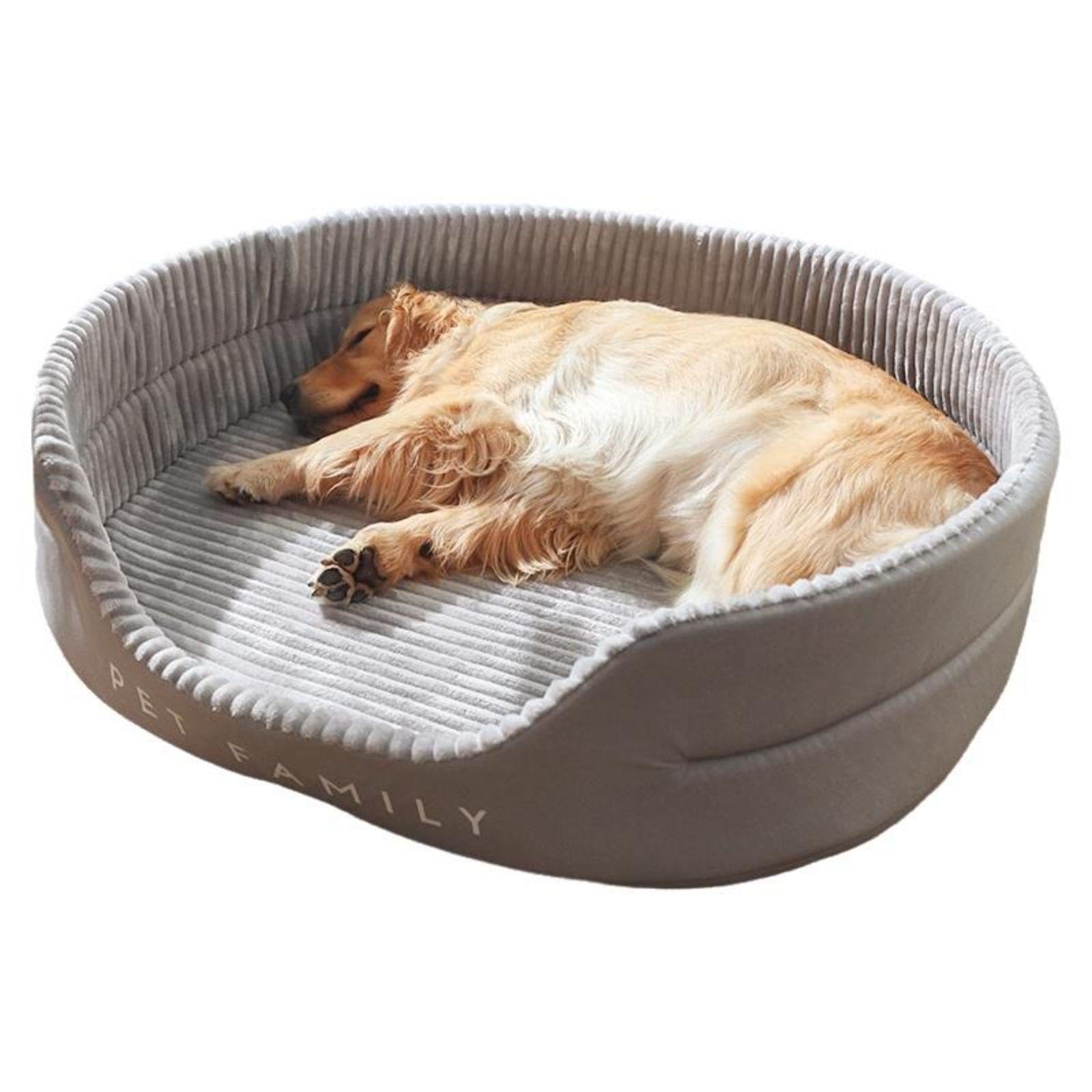 HEAVENGLOW Dog Bed, cleanable Pet Mat, Suitable for All Seasons, for Large Dogs, Removable Cover Silver Gray 65 * 50 * 20cm
