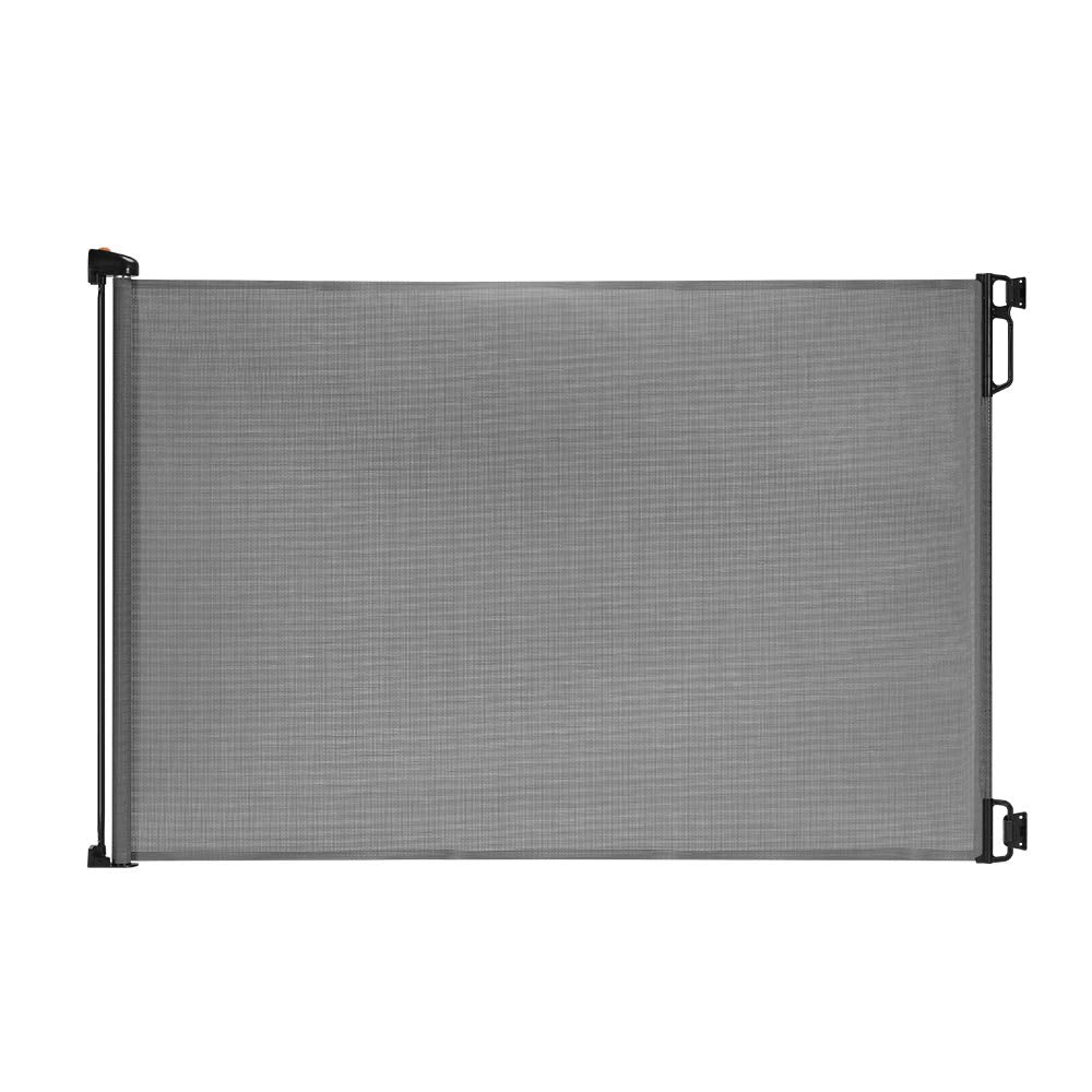 EasyBaby Retractable Baby Gate, 33 Tall, Extends up to 55'' Wide, Grey/Child Safety Baby Gates, Pet Retractable Gates for Stairs