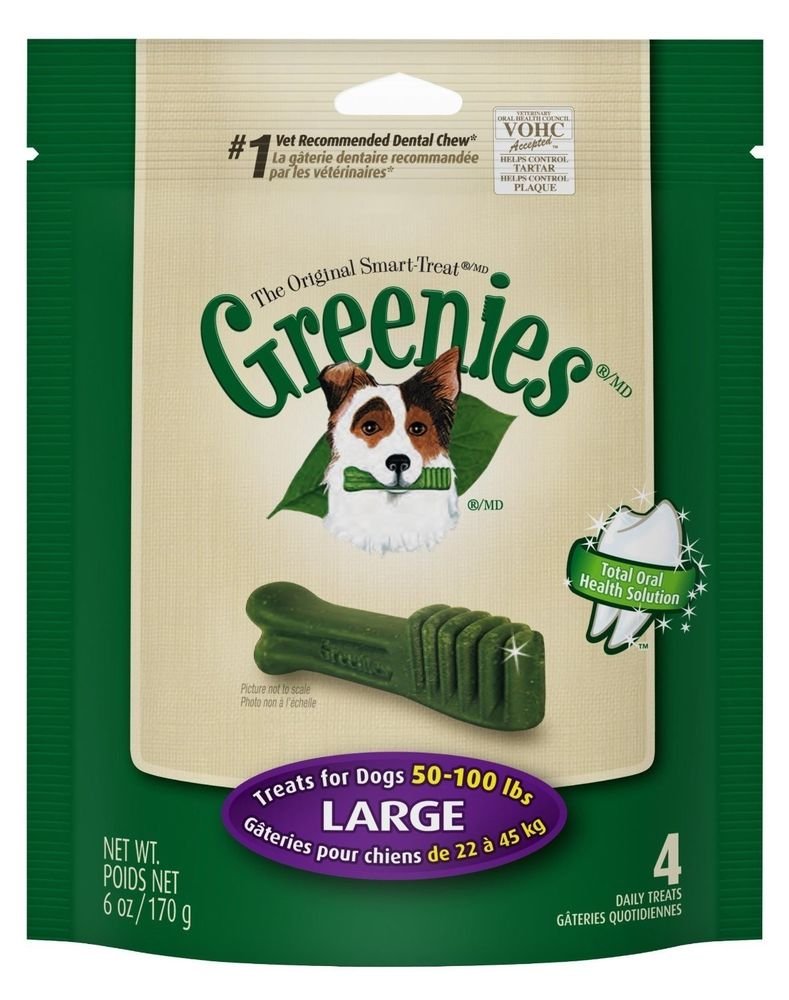 Greenies Original Dental Dog Chews Large  4 Treats  (Dogs 50100 lbs)  Pack of 6