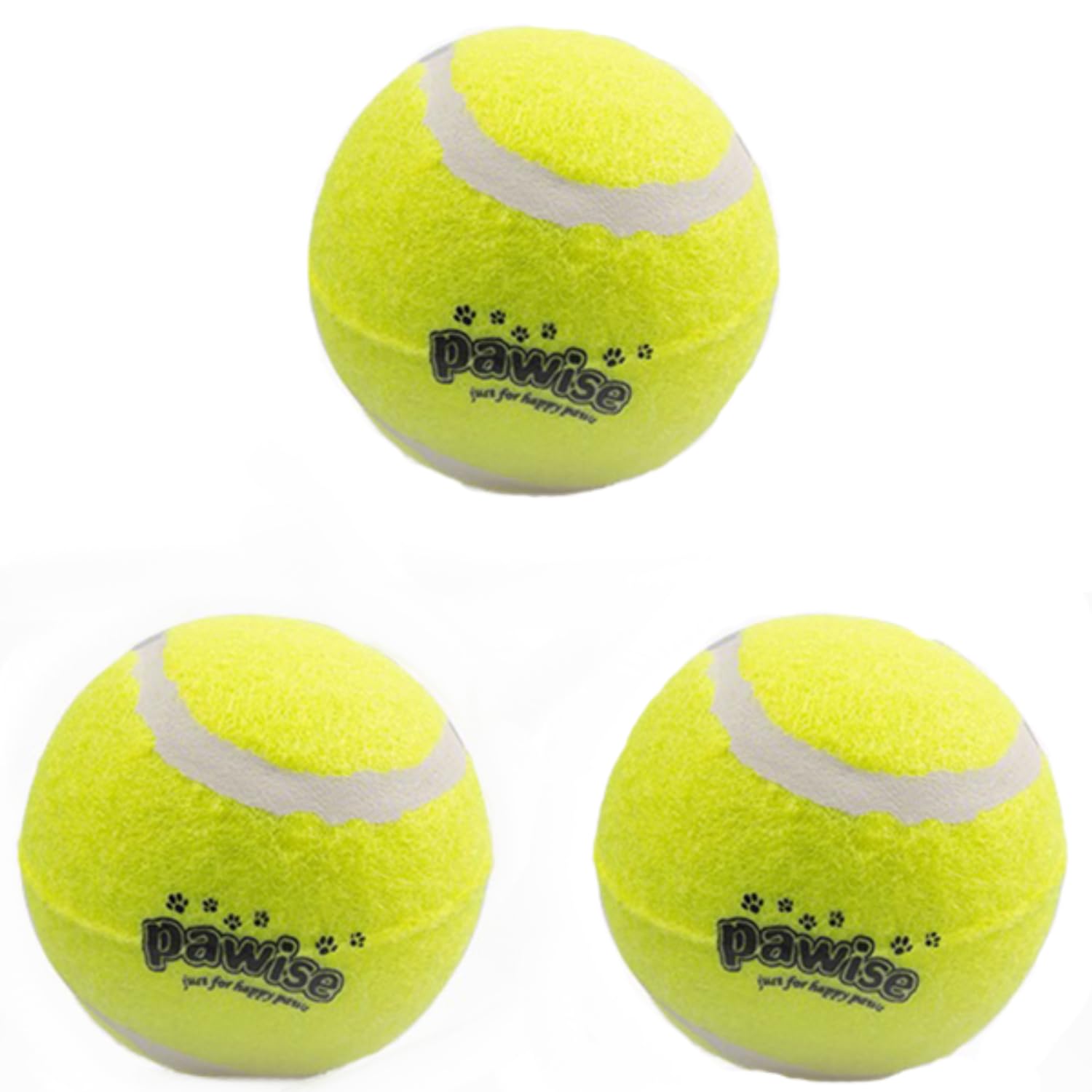 Pawise Tennis Dog Ball Dog Toys | Combo Of Tennis Ball For Dog| Non Squeaky Toys For Dogs |Dog Toy Ball| Dog Chew Toys| Balls Fo