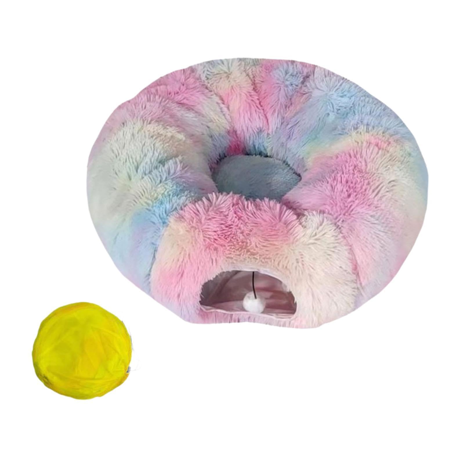 Myaddiction Cat Tunnel Bed With Playing Ball Toy Interactive For Kitten Play Indoor Cats