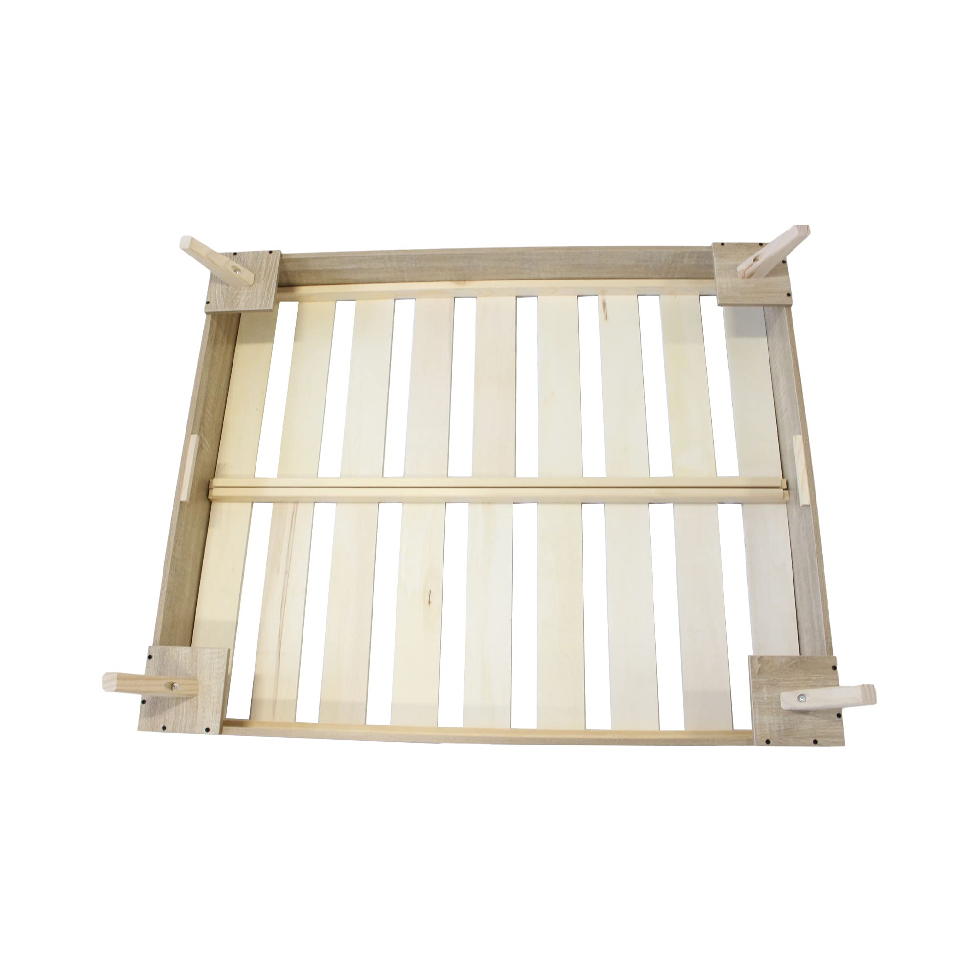 Midlee Raised Wooden Dog Bed Frame - Large Off-White Wood Design